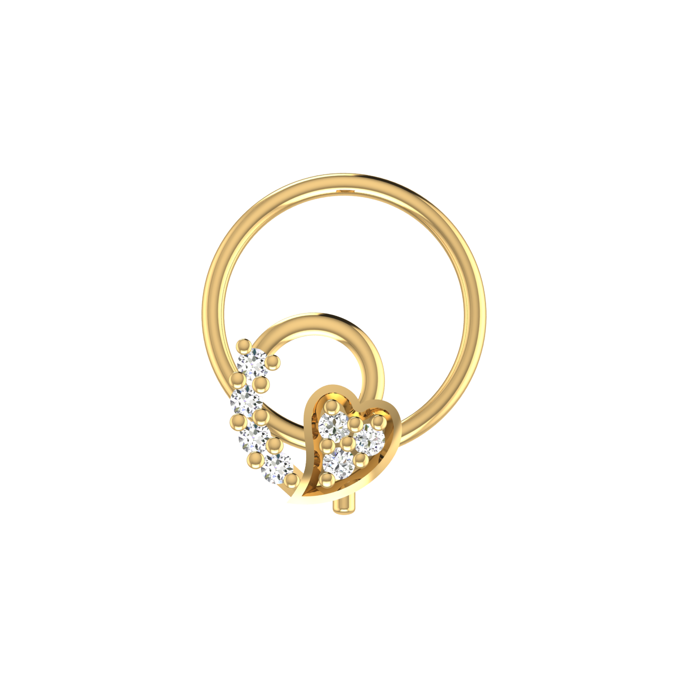 0.035 Carat Lab Grown Diamond Nose Pin.