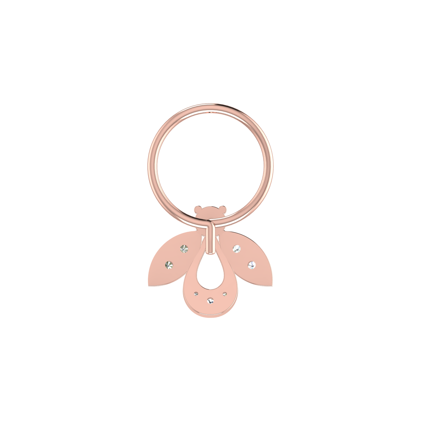 Delicate Floral Bloom 0.08 Ct Lab Grown Nose Pin
