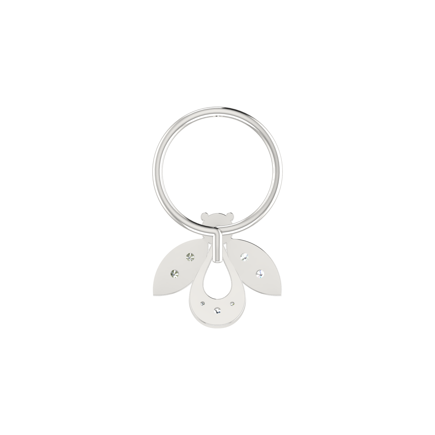 Delicate Floral Bloom 0.08 Ct Lab Grown Nose Pin