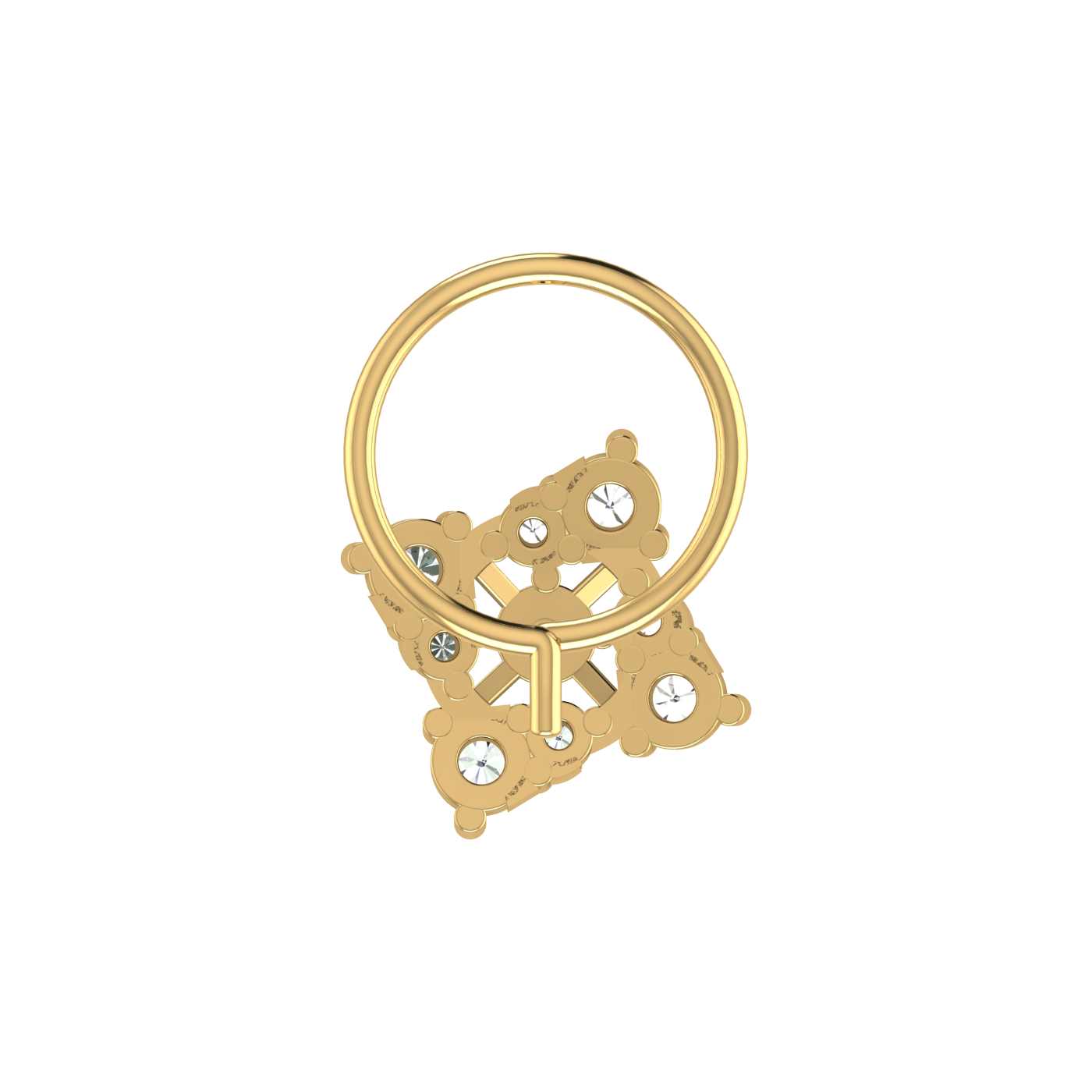 0.18 Carat Natural Diamond Nose Pin - HI Color, VS-SI Clarity.