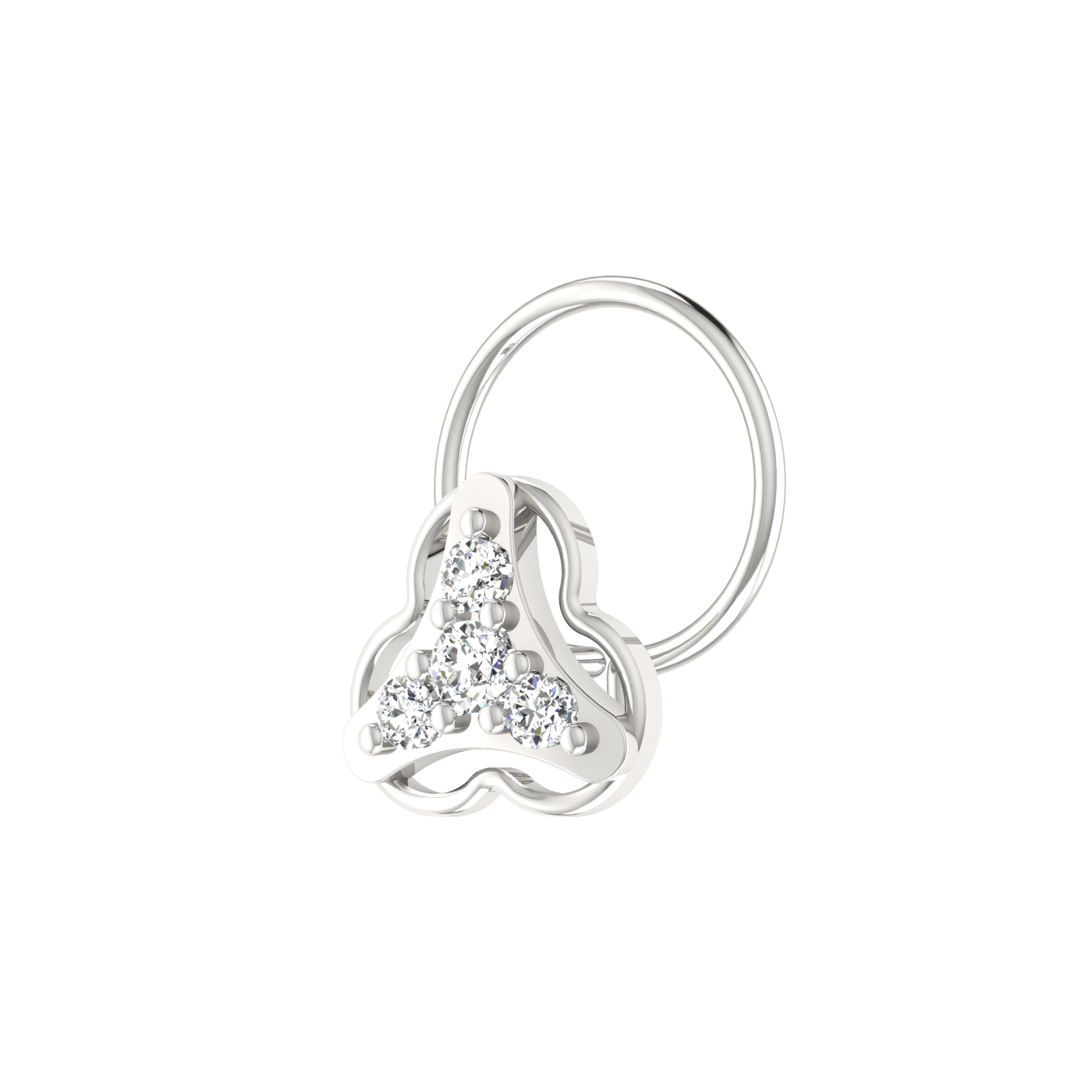 Minimal Triangle Spark – 0.08 Ct Lab Grown Diamond Nose Pin