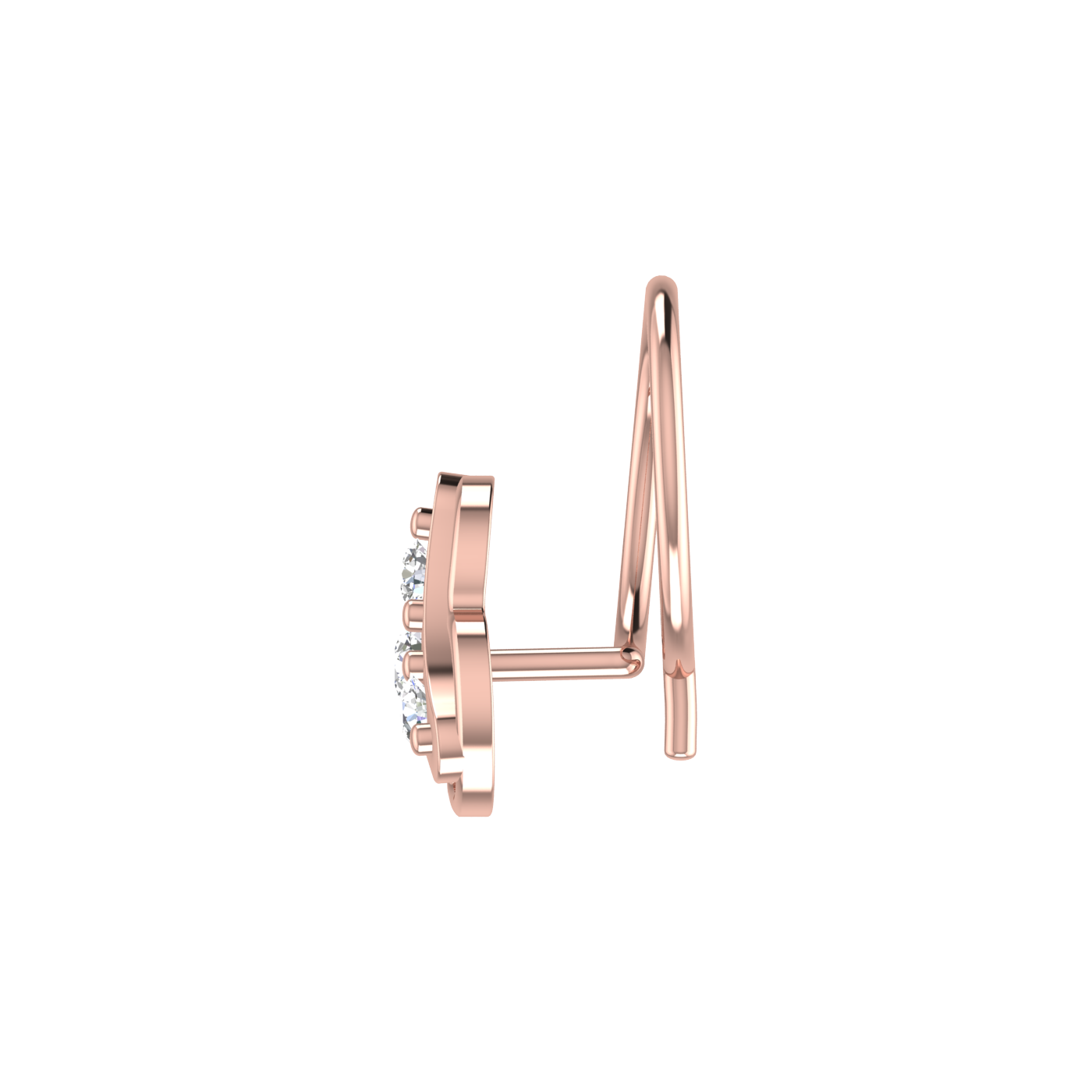 0.08 Carat Natural Diamond Nose Pin - HI Color, VS-SI Clarity.