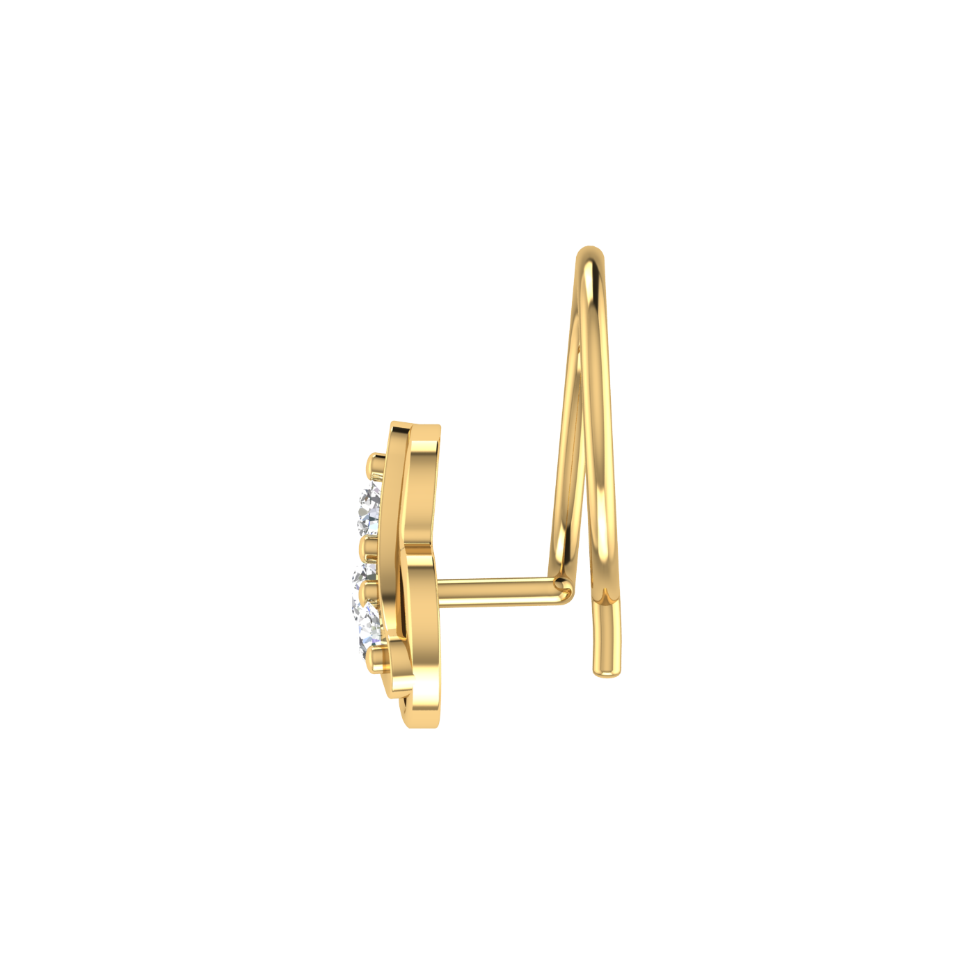 Minimal Triangle Spark – 0.08 Ct Lab Grown Diamond Nose Pin