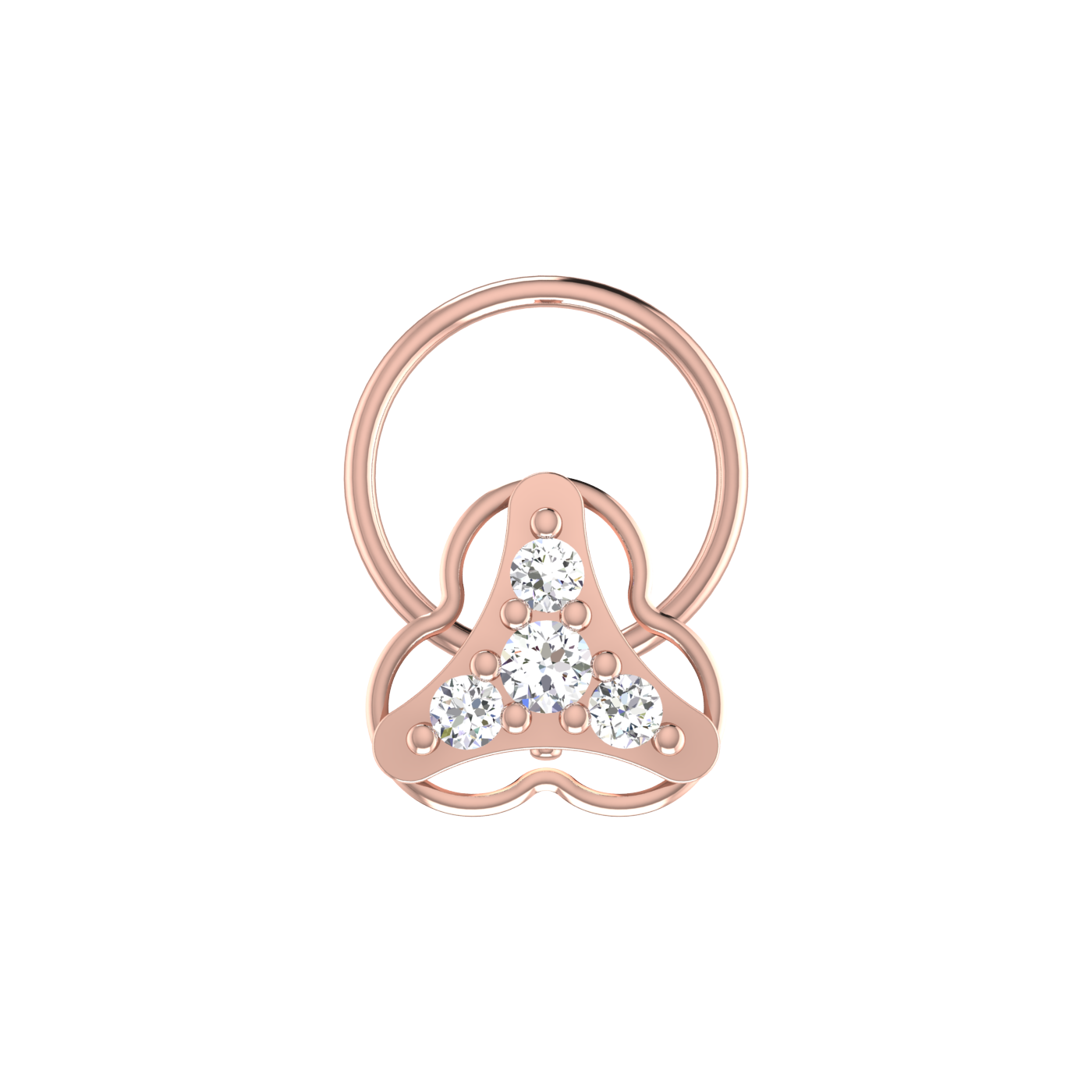 Minimal Triangle Spark – 0.08 Ct Lab Grown Diamond Nose Pin