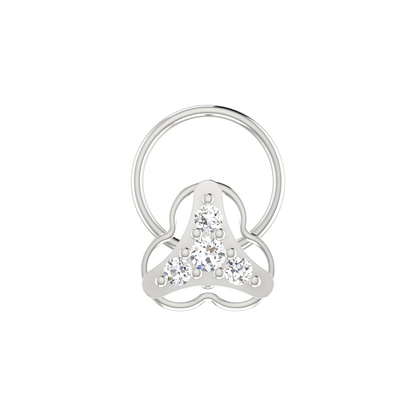 Minimal Triangle Spark – 0.08 Ct Lab Grown Diamond Nose Pin