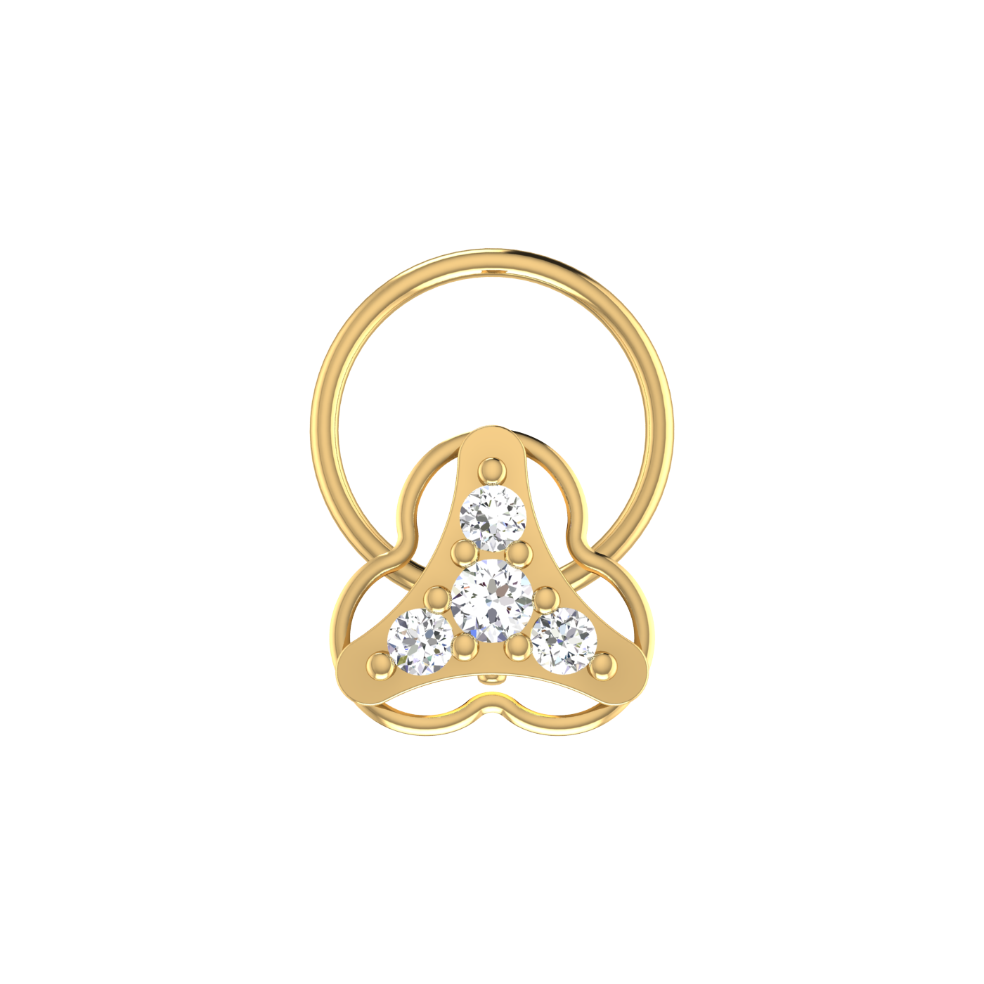 Minimal Triangle Spark – 0.08 Ct Lab Grown Diamond Nose Pin