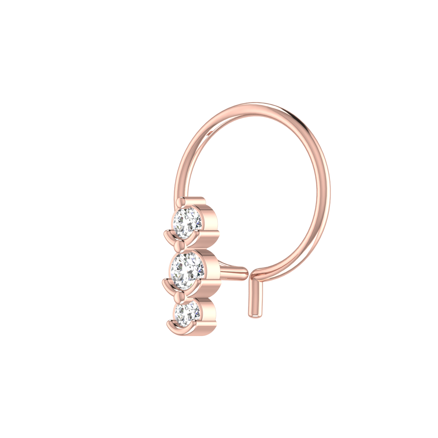 0.06 Carat Natural Diamond Nose Pin - HI Color, VS-SI Clarity.