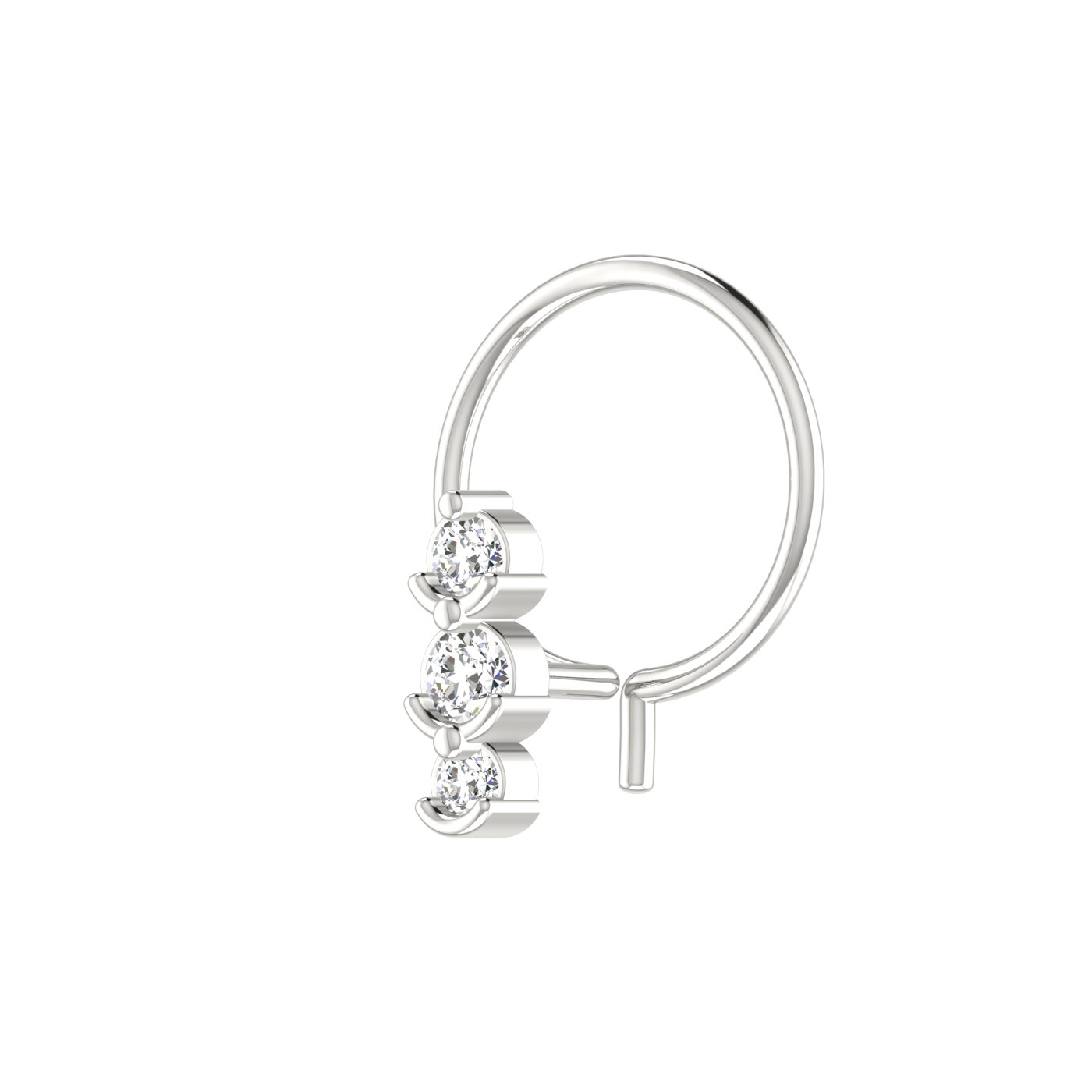 0.06 Carat Natural Diamond Nose Pin - HI Color, VS-SI Clarity.