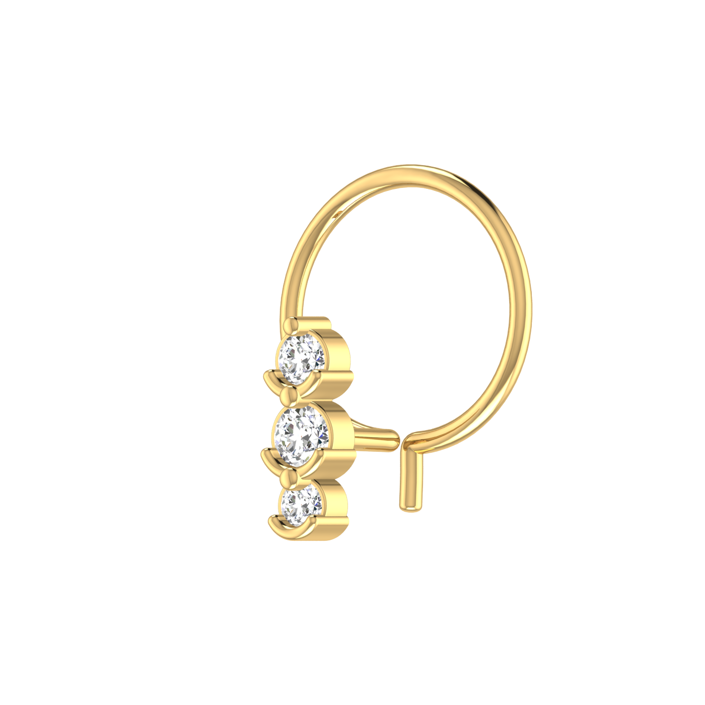 0.06 Carat Natural Diamond Nose Pin - HI Color, VS-SI Clarity.