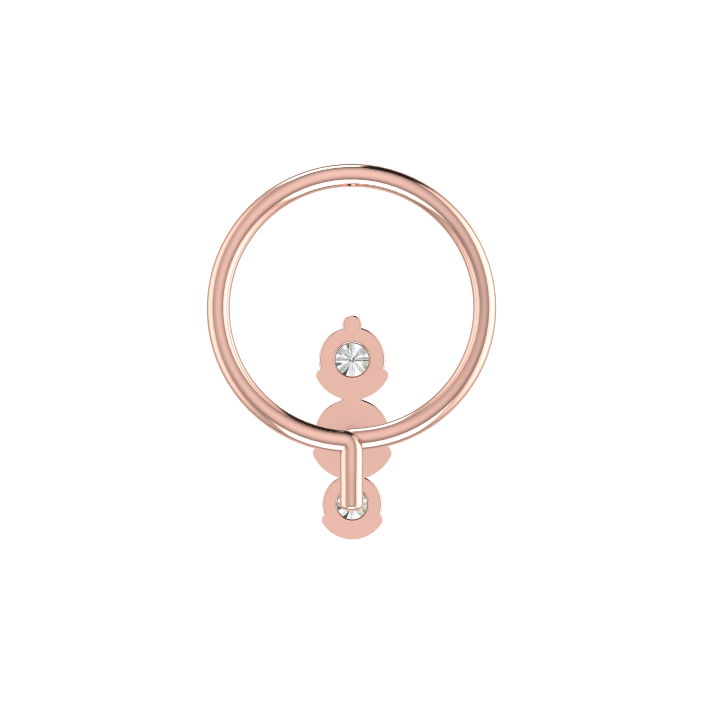 0.06 Carat Natural Diamond Nose Pin - HI Color, VS-SI Clarity.