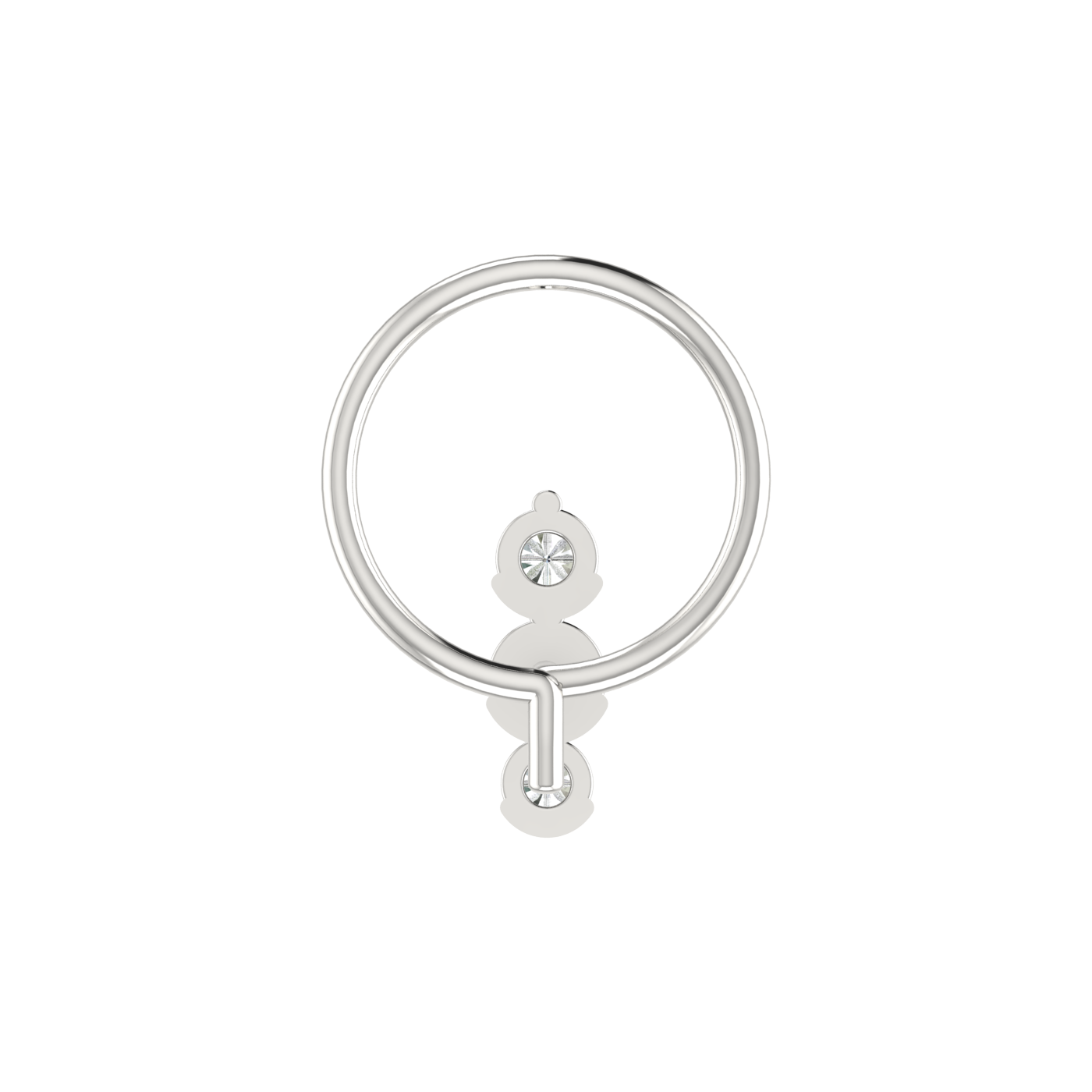 0.06 Carat Natural Diamond Nose Pin - HI Color, VS-SI Clarity.