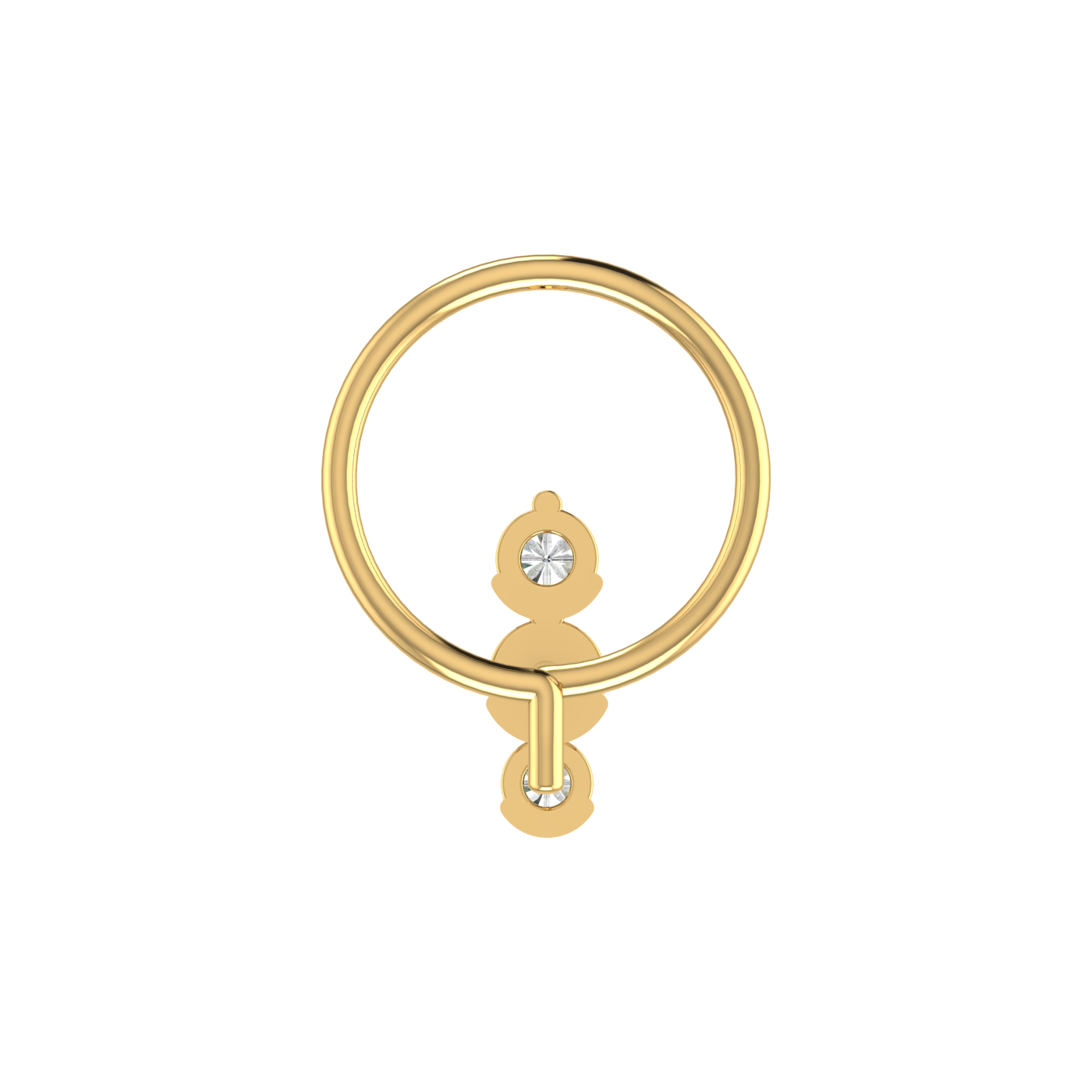 0.06 Carat Natural Diamond Nose Pin - HI Color, VS-SI Clarity.