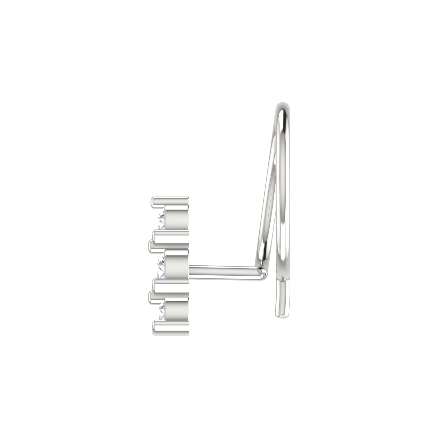 0.06 Carat Natural Diamond Nose Pin - HI Color, VS-SI Clarity.