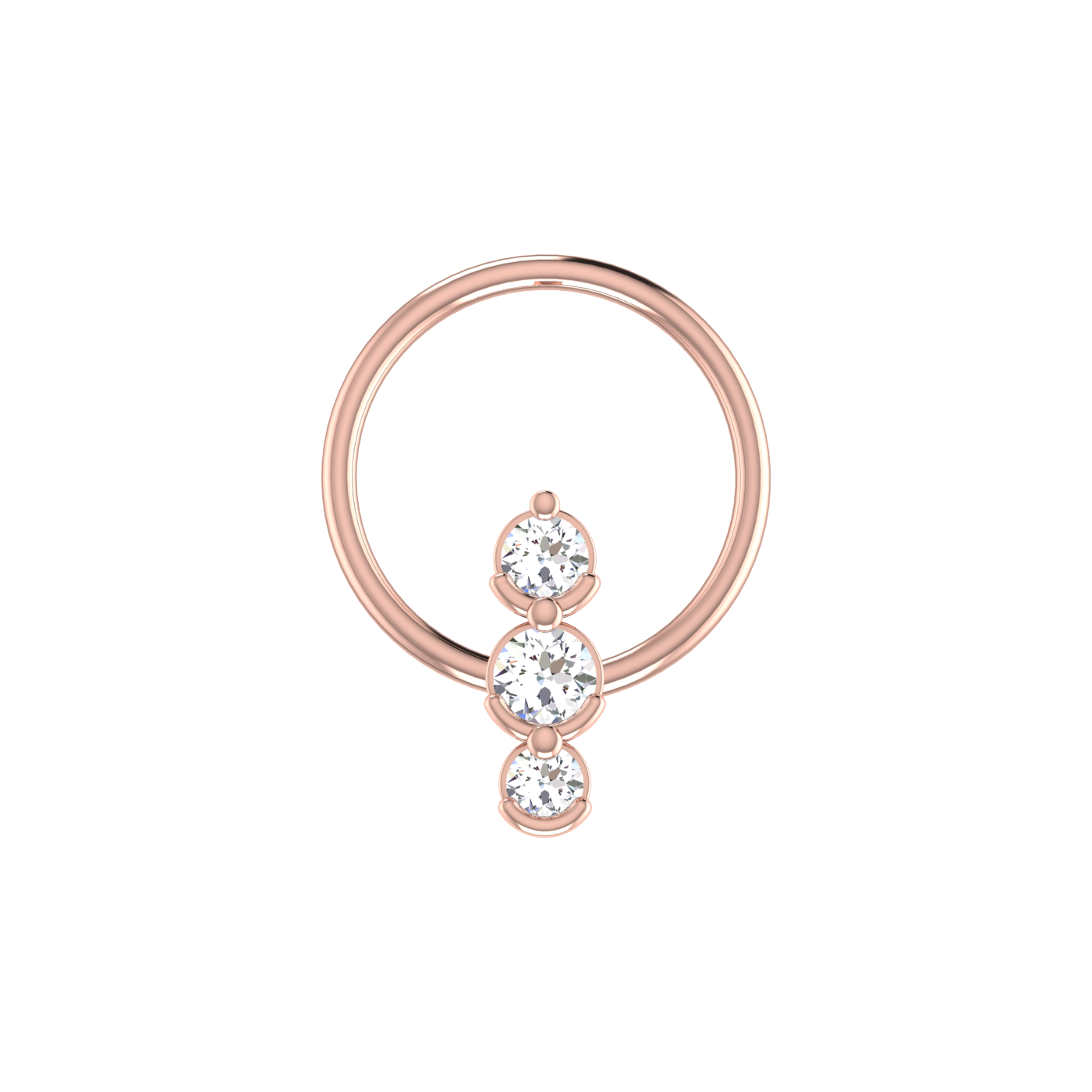 0.06 Carat Natural Diamond Nose Pin - HI Color, VS-SI Clarity.