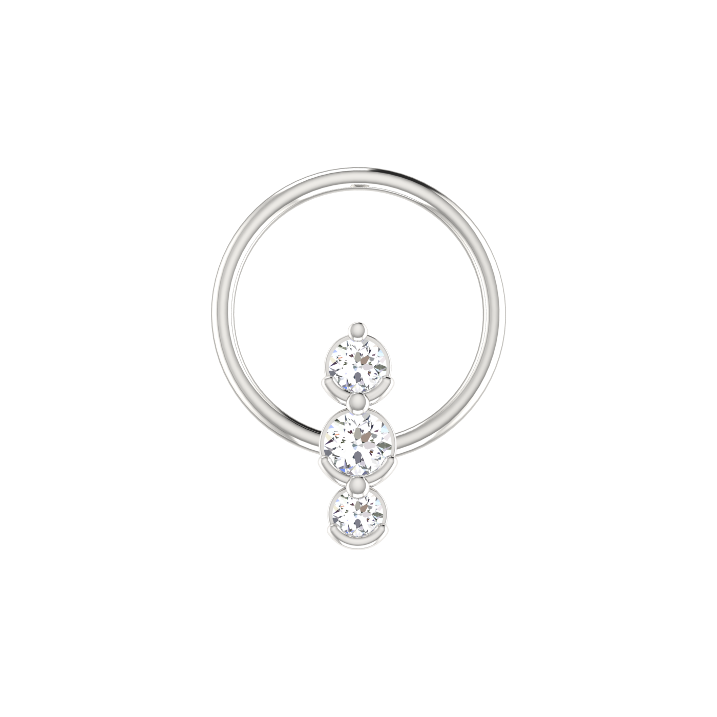 0.06 Carat Natural Diamond Nose Pin - HI Color, VS-SI Clarity.