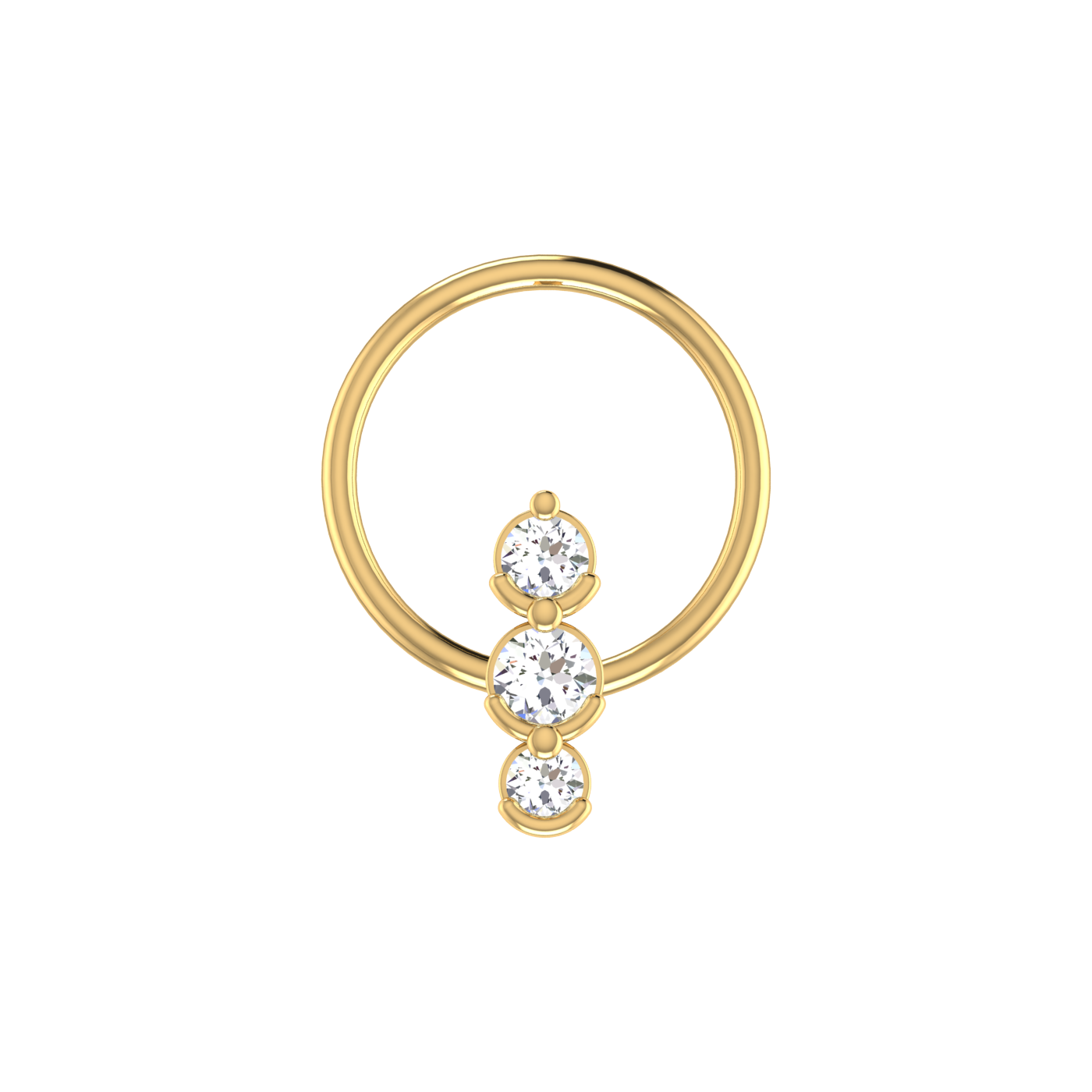 0.06 Carat Natural Diamond Nose Pin - HI Color, VS-SI Clarity.