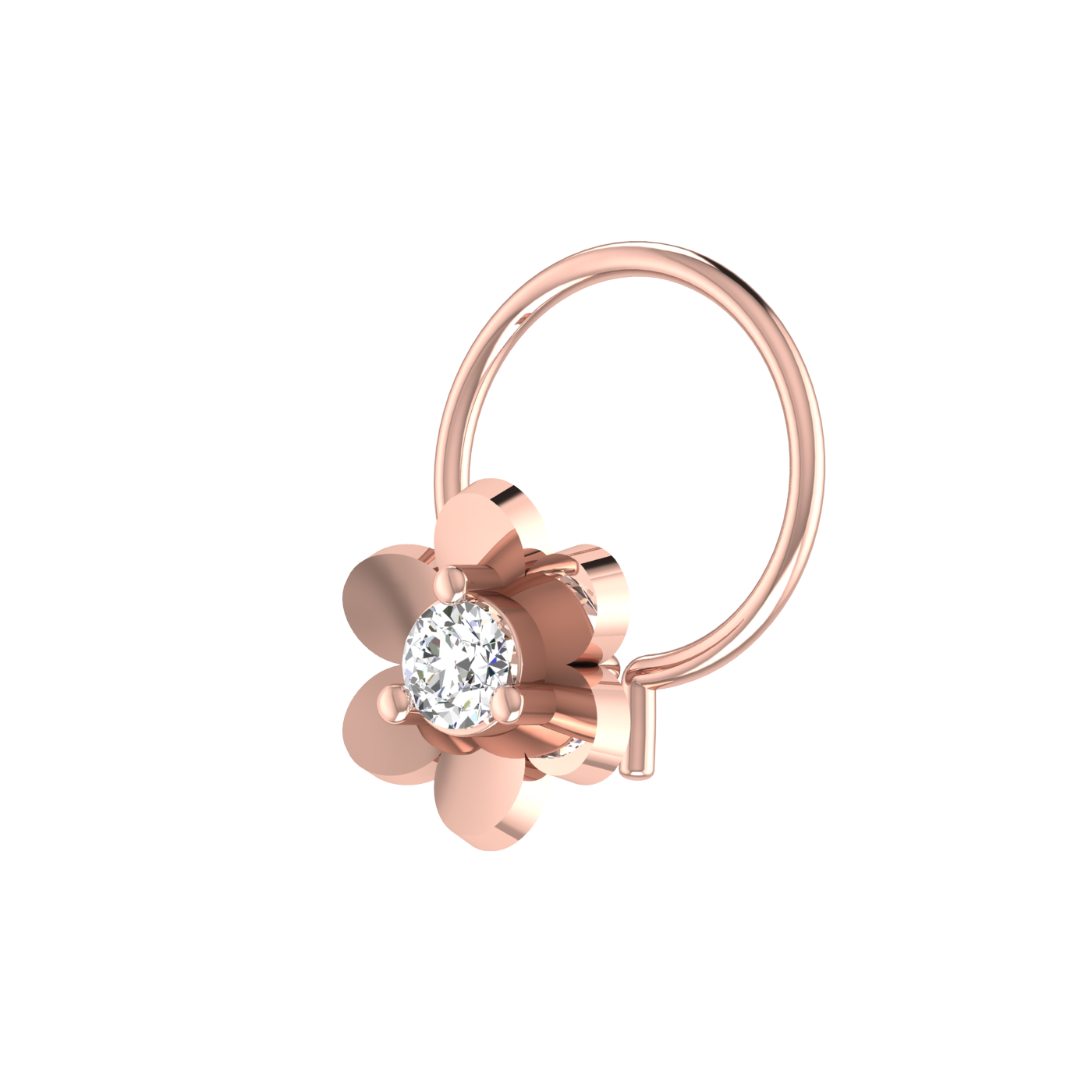 Signature Blossom Spark 0.06 Ct Lab Diamond Nose Pin