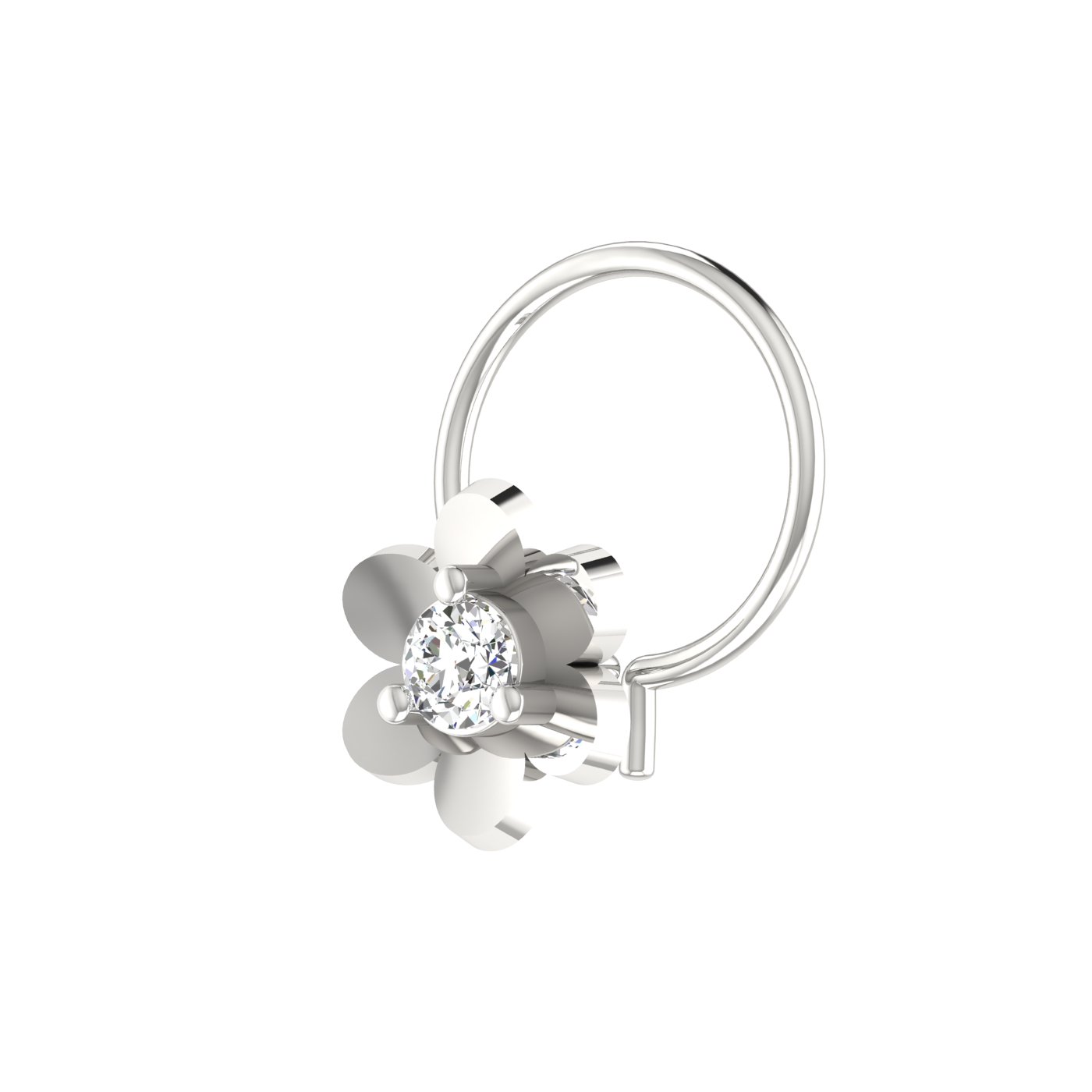 Signature Blossom Spark 0.06 Ct Lab Diamond Nose Pin
