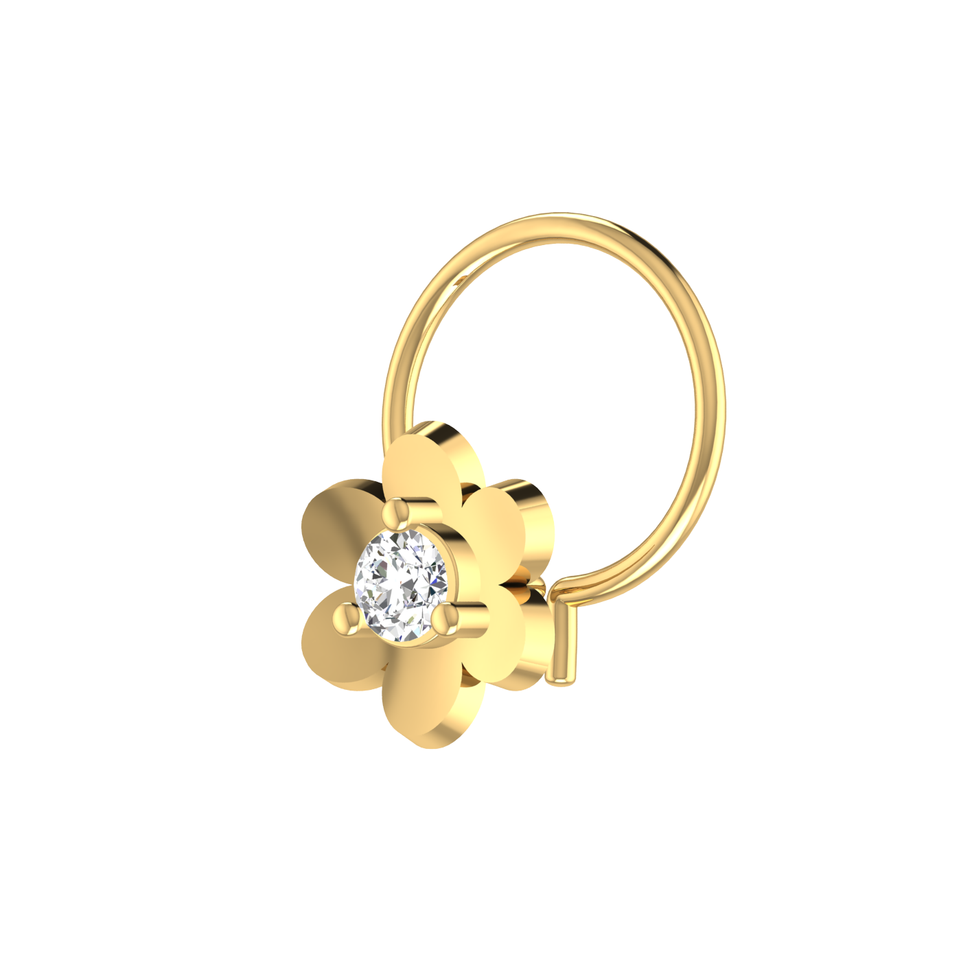 Signature Blossom Spark 0.06 Ct Lab Diamond Nose Pin