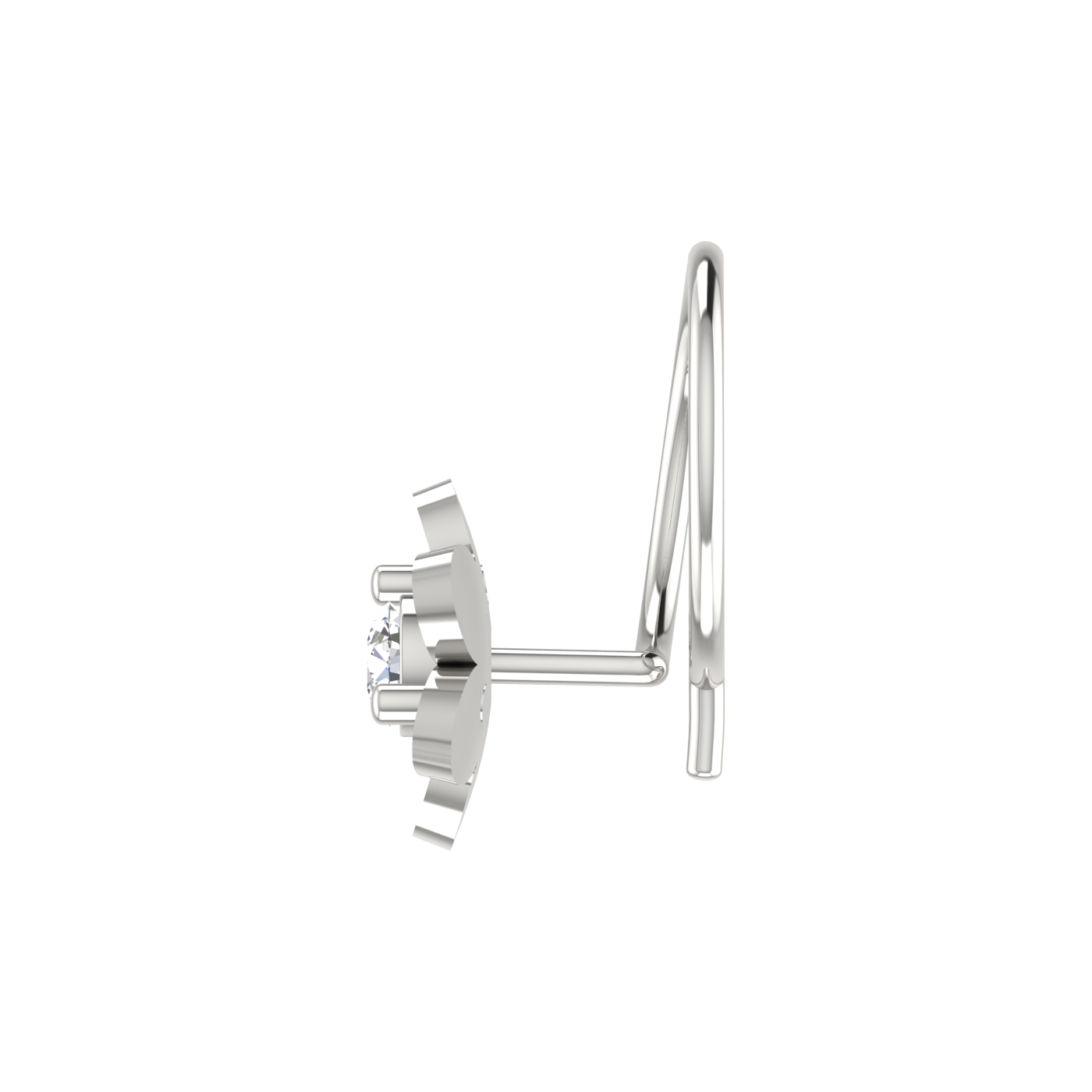 0.06 Carat Natural Diamond Nose Pin - HI Color, VS-SI Clarity.