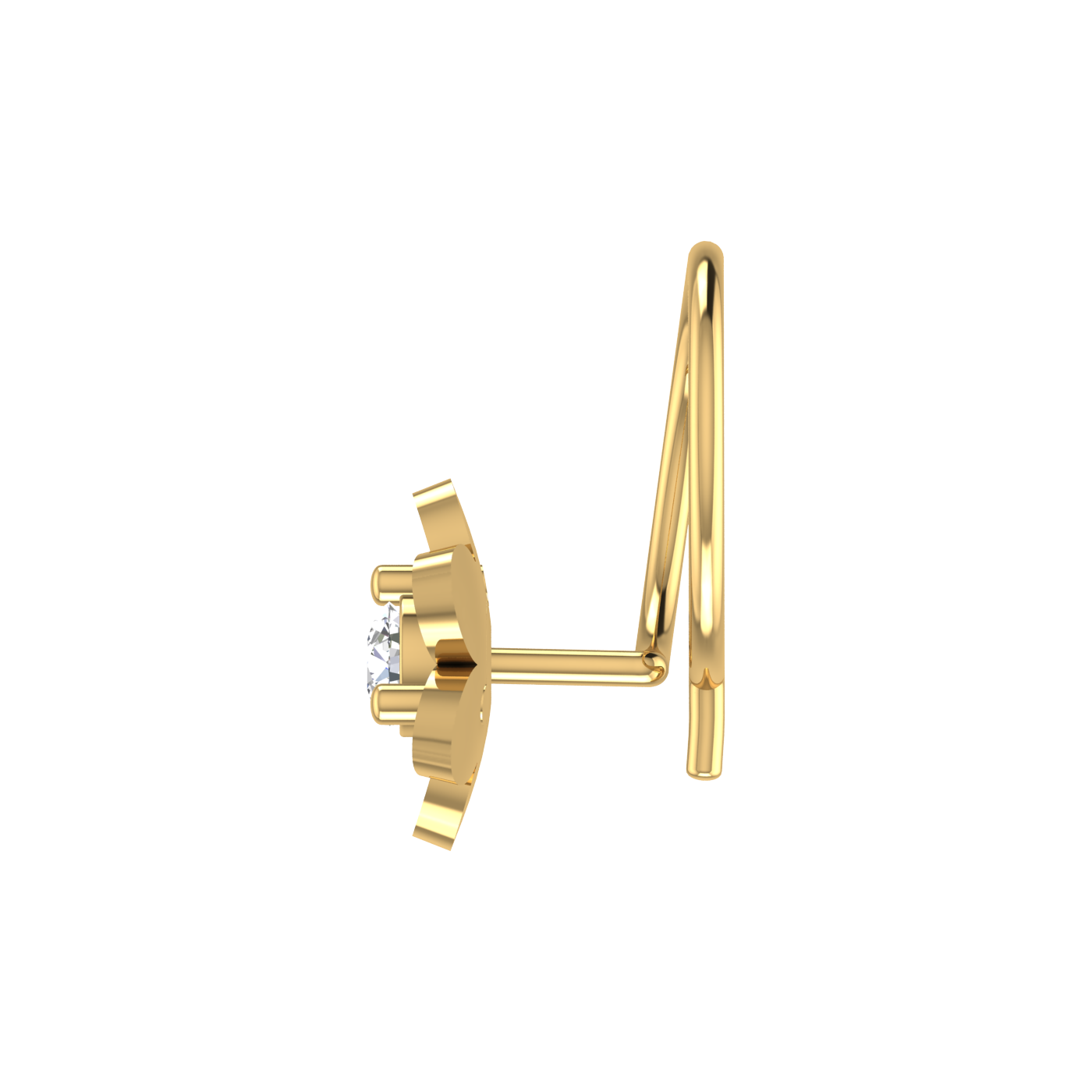 Signature Blossom Spark 0.06 Ct Lab Diamond Nose Pin