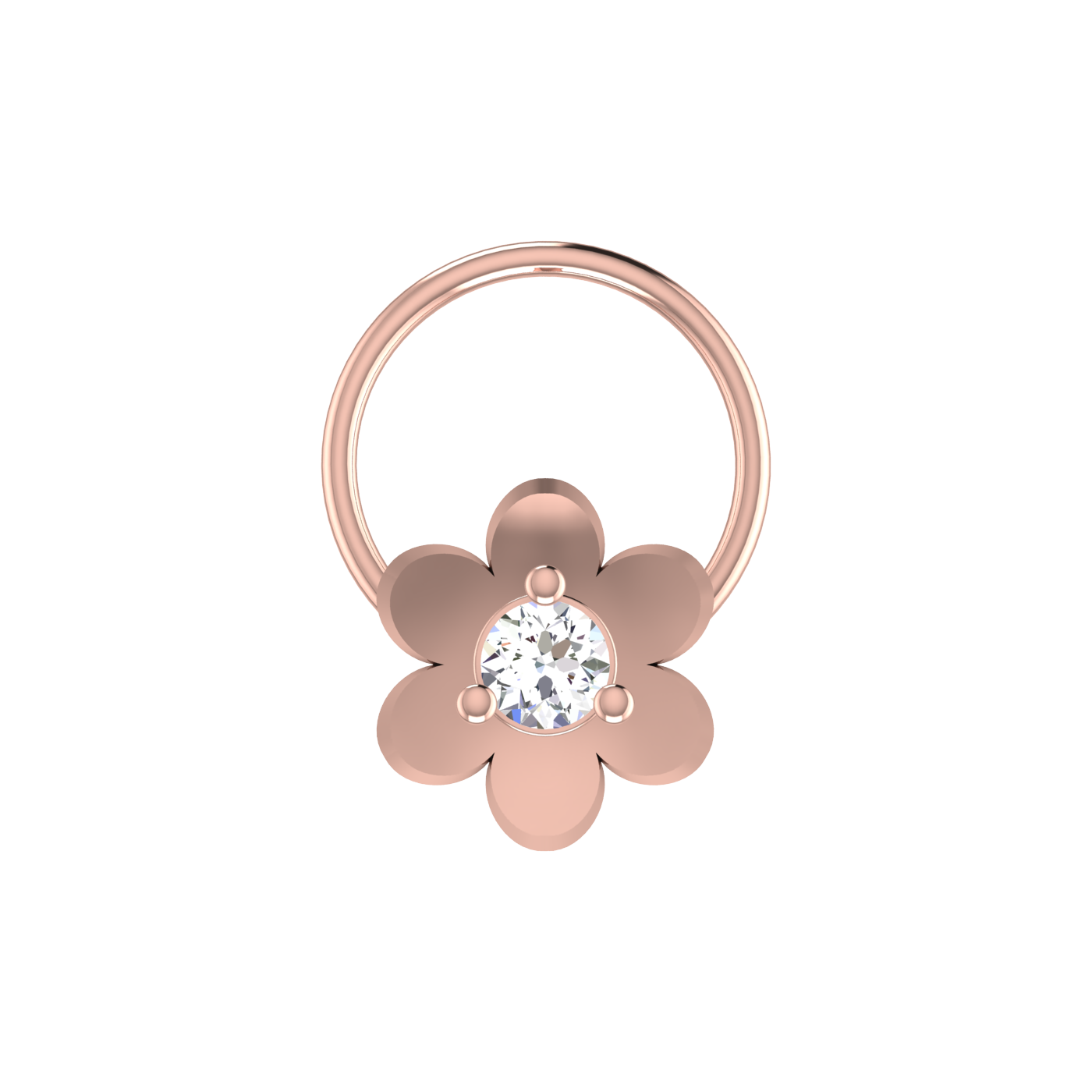 Signature Blossom Spark 0.06 Ct Lab Diamond Nose Pin