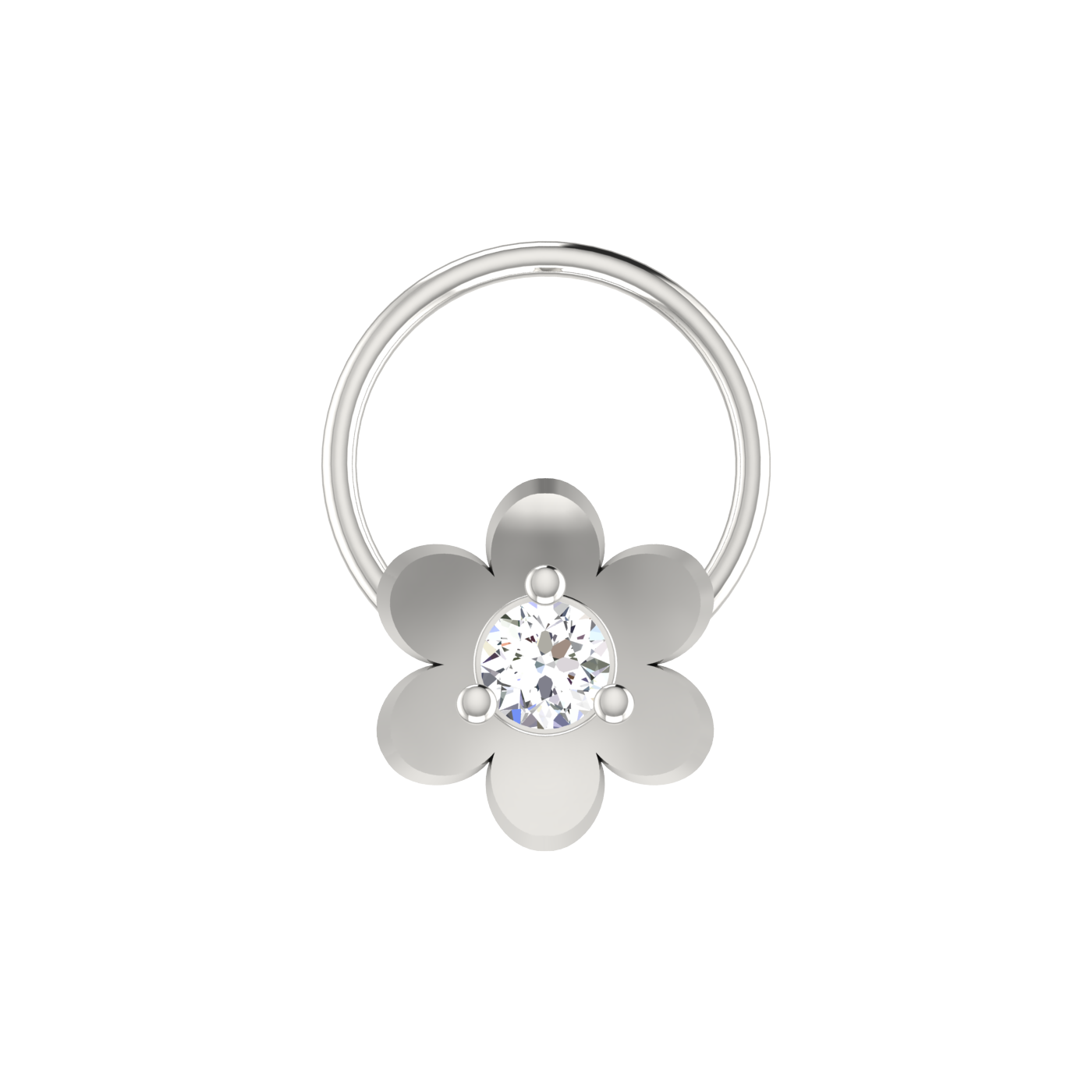 Signature Blossom Spark 0.06 Ct Lab Diamond Nose Pin