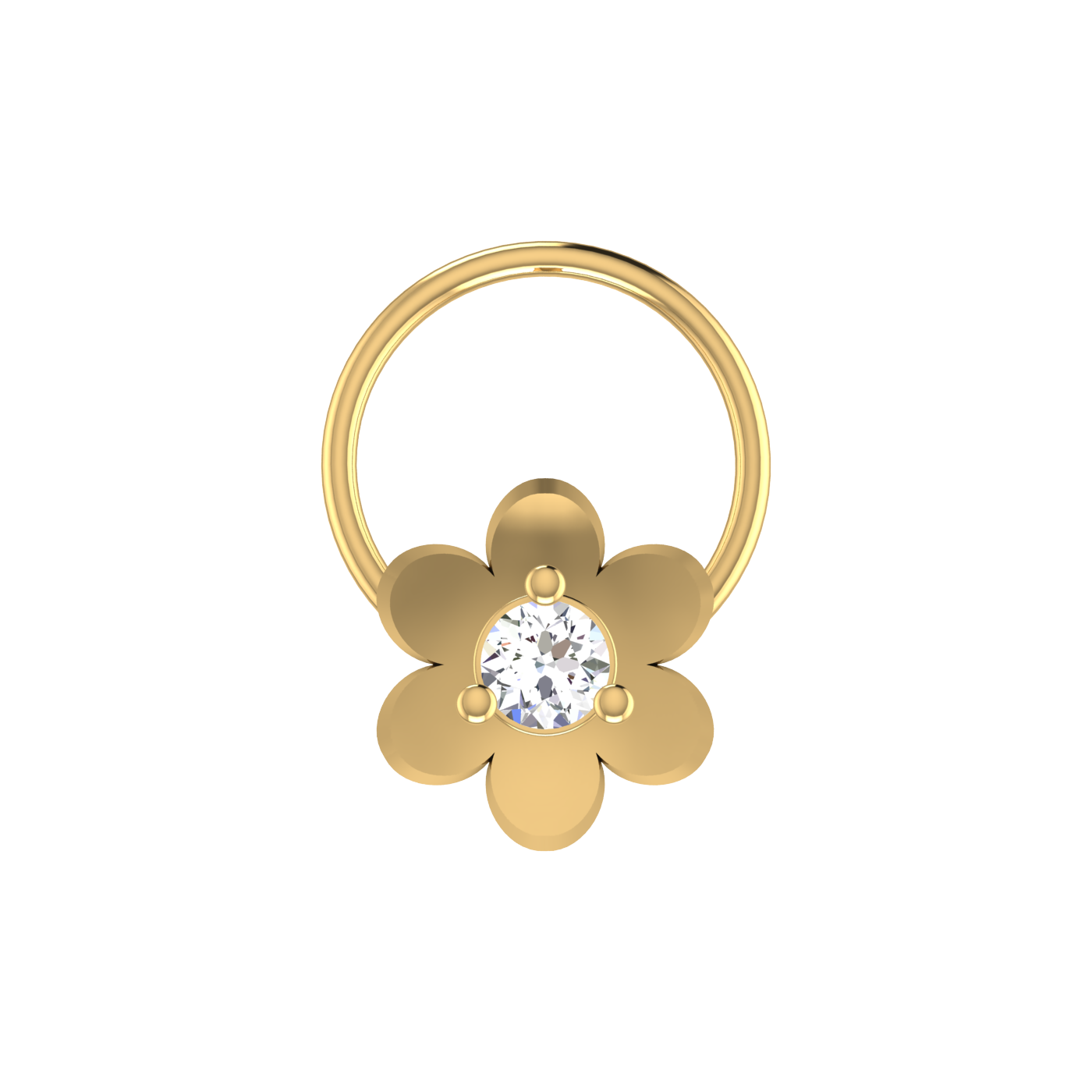Signature Blossom Spark 0.06 Ct Lab Diamond Nose Pin