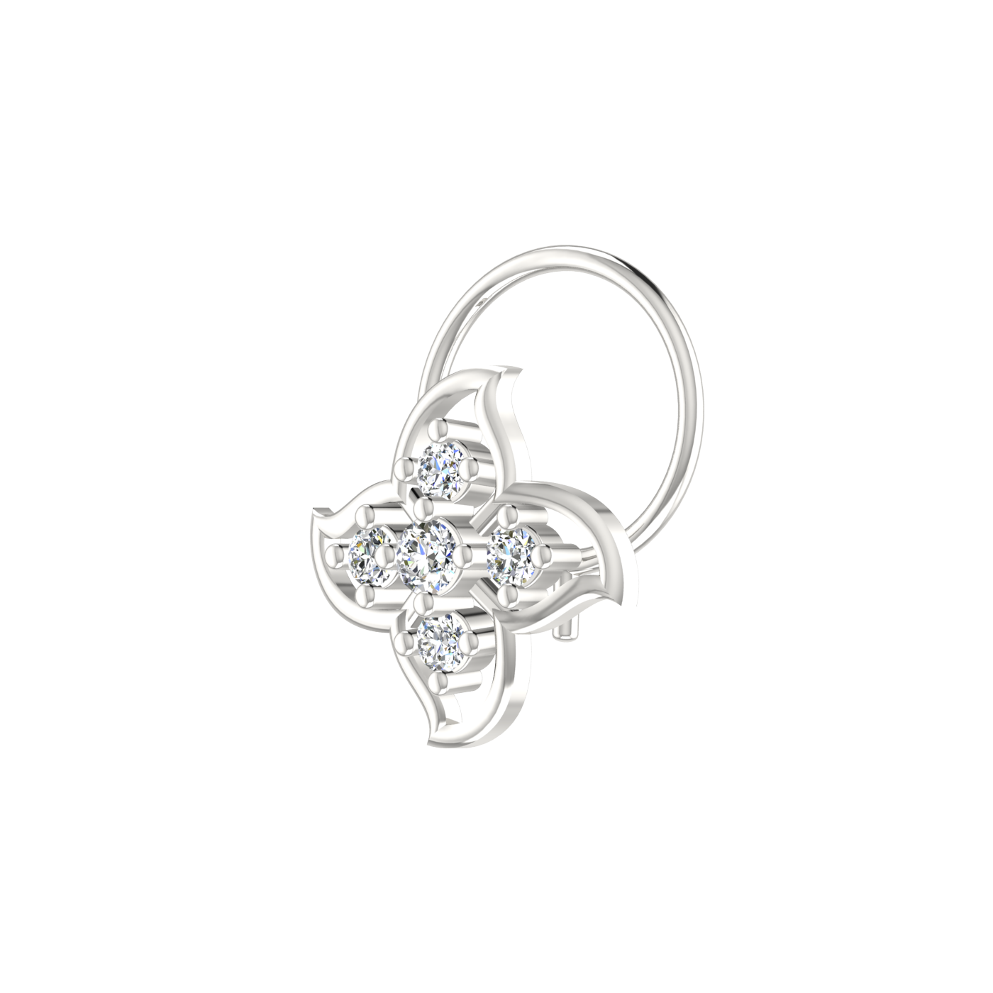 Radiant Petal Bloom – 0.09 Carat Lab Grown Diamond Nose Pin