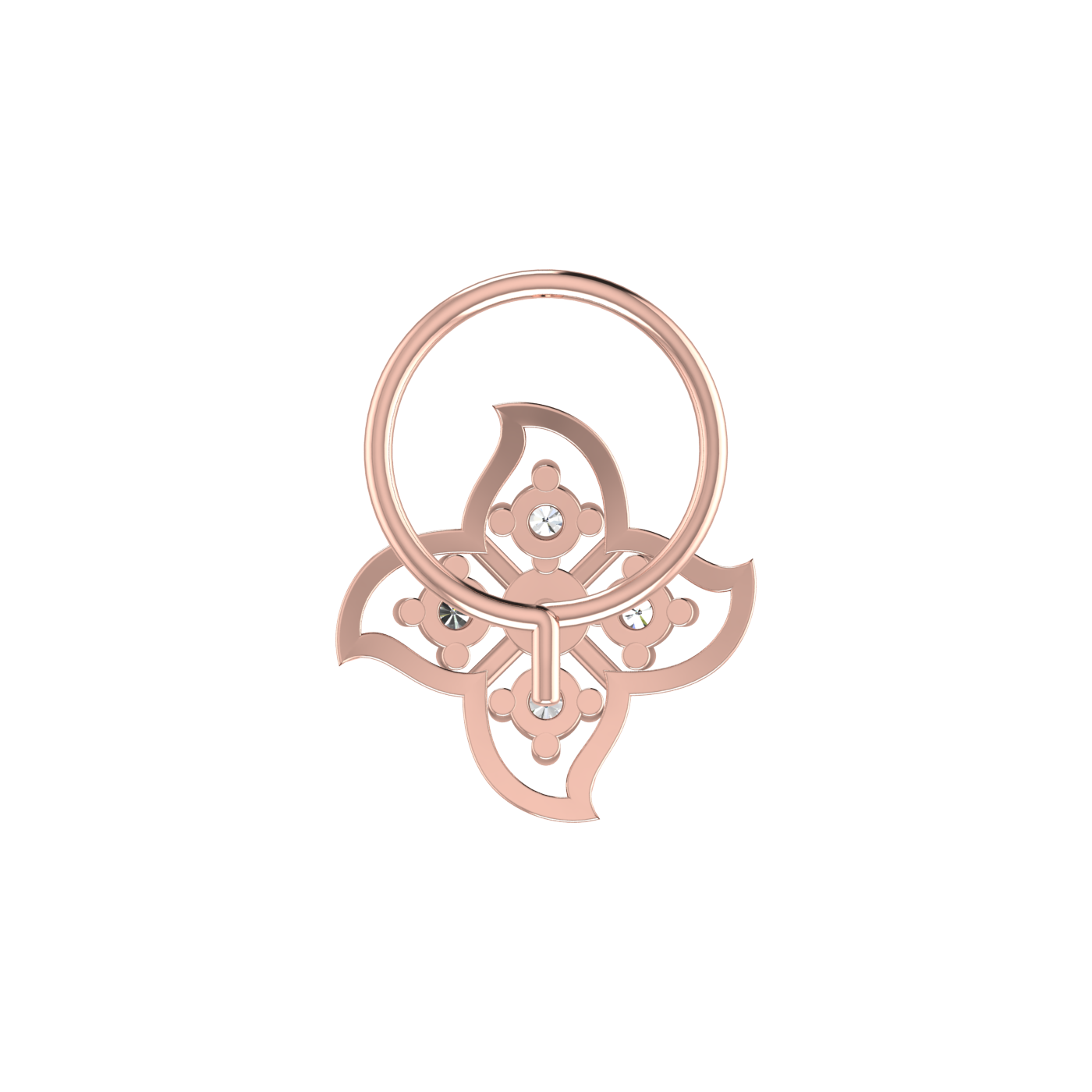 Radiant Petal Bloom – 0.09 Carat Lab Grown Diamond Nose Pin