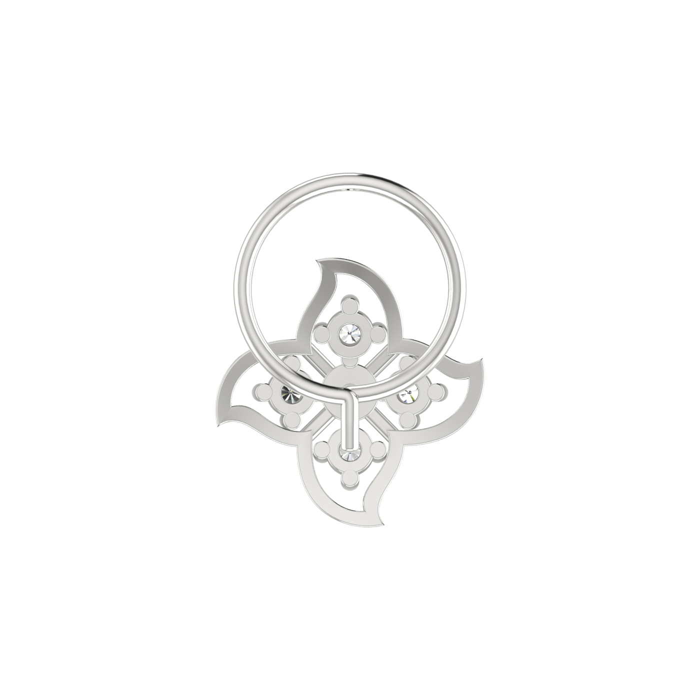 Radiant Petal Bloom – 0.09 Carat Lab Grown Diamond Nose Pin