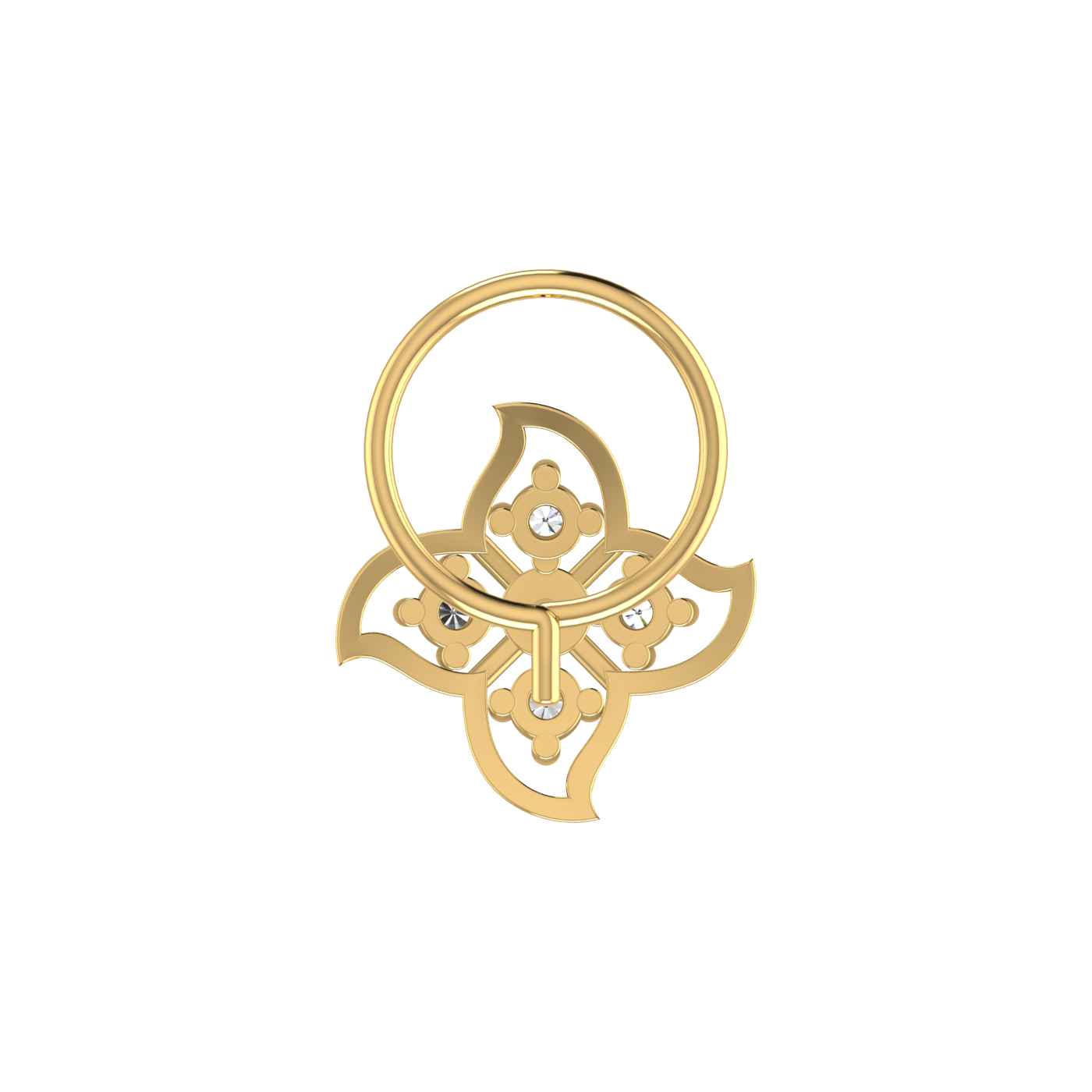 Radiant Petal Bloom – 0.09 Carat Lab Grown Diamond Nose Pin