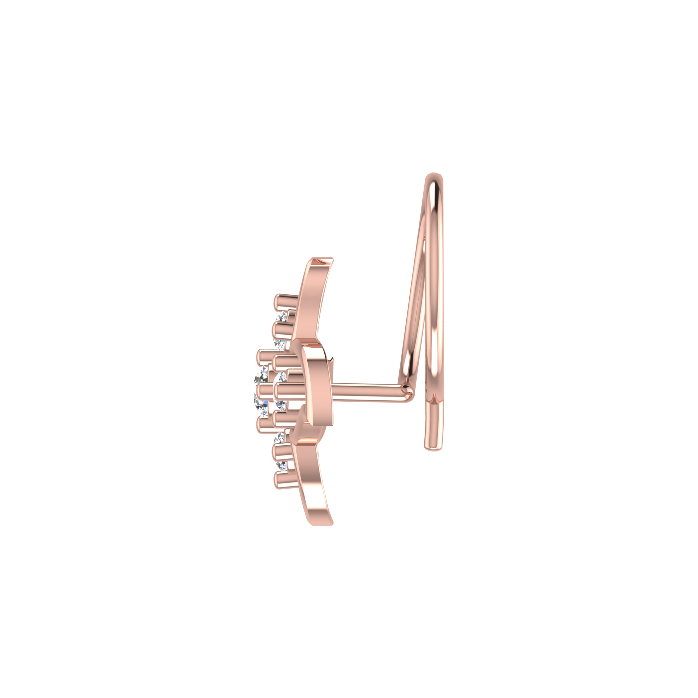 Radiant Petal Bloom – 0.09 Carat Lab Grown Diamond Nose Pin