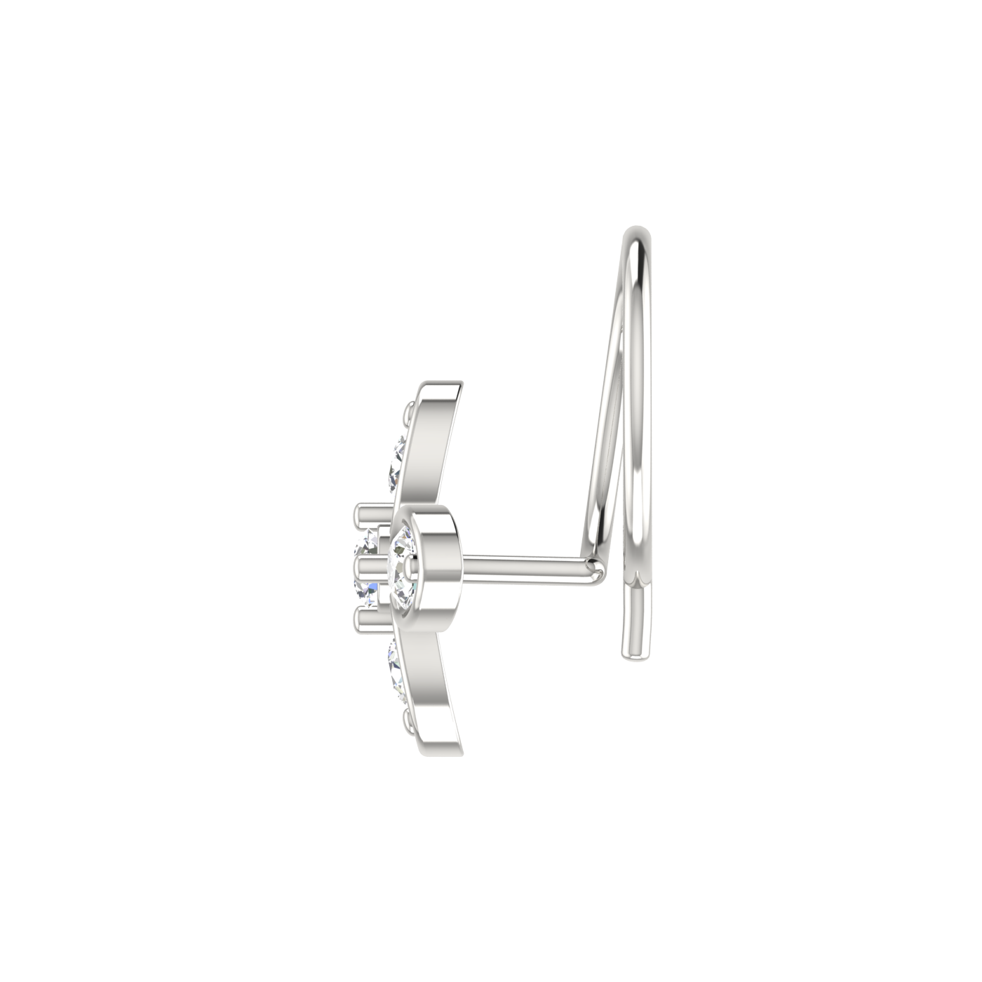 0.15 Carat Natural Diamond Nose Pin - HI Color, VS-SI Clarity.