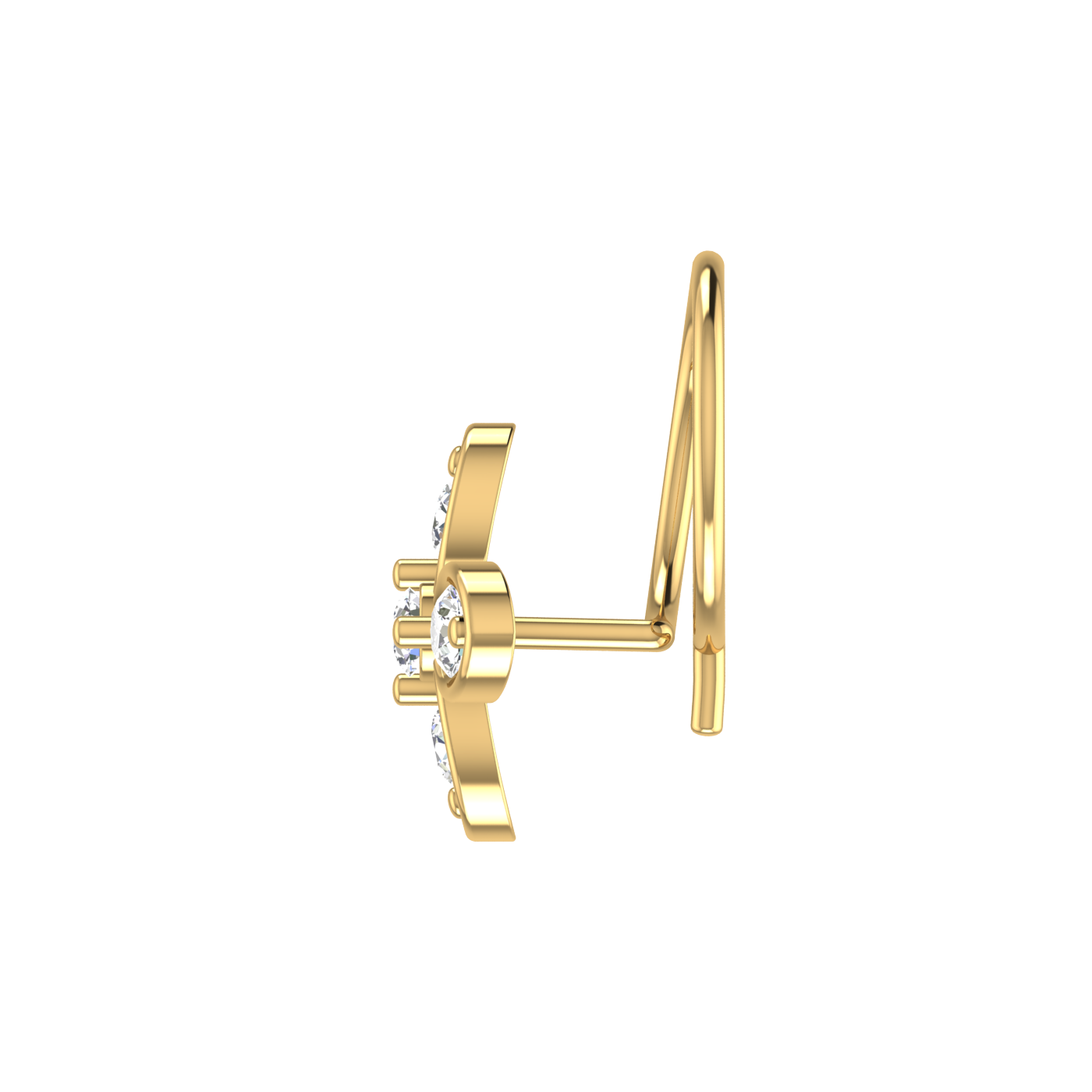 0.15 Carat Natural Diamond Nose Pin - HI Color, VS-SI Clarity.