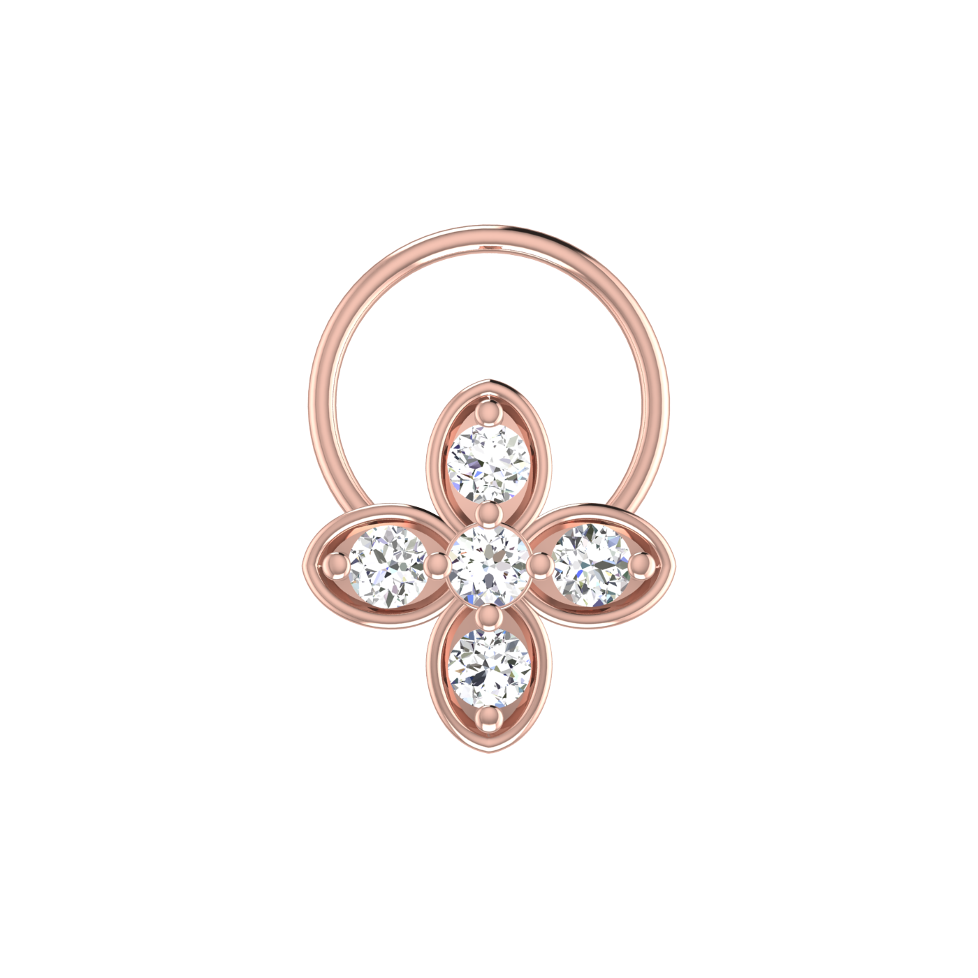 Signature Blossom Glow 0.15 Ct Lab Grown Diamond Nose Pin