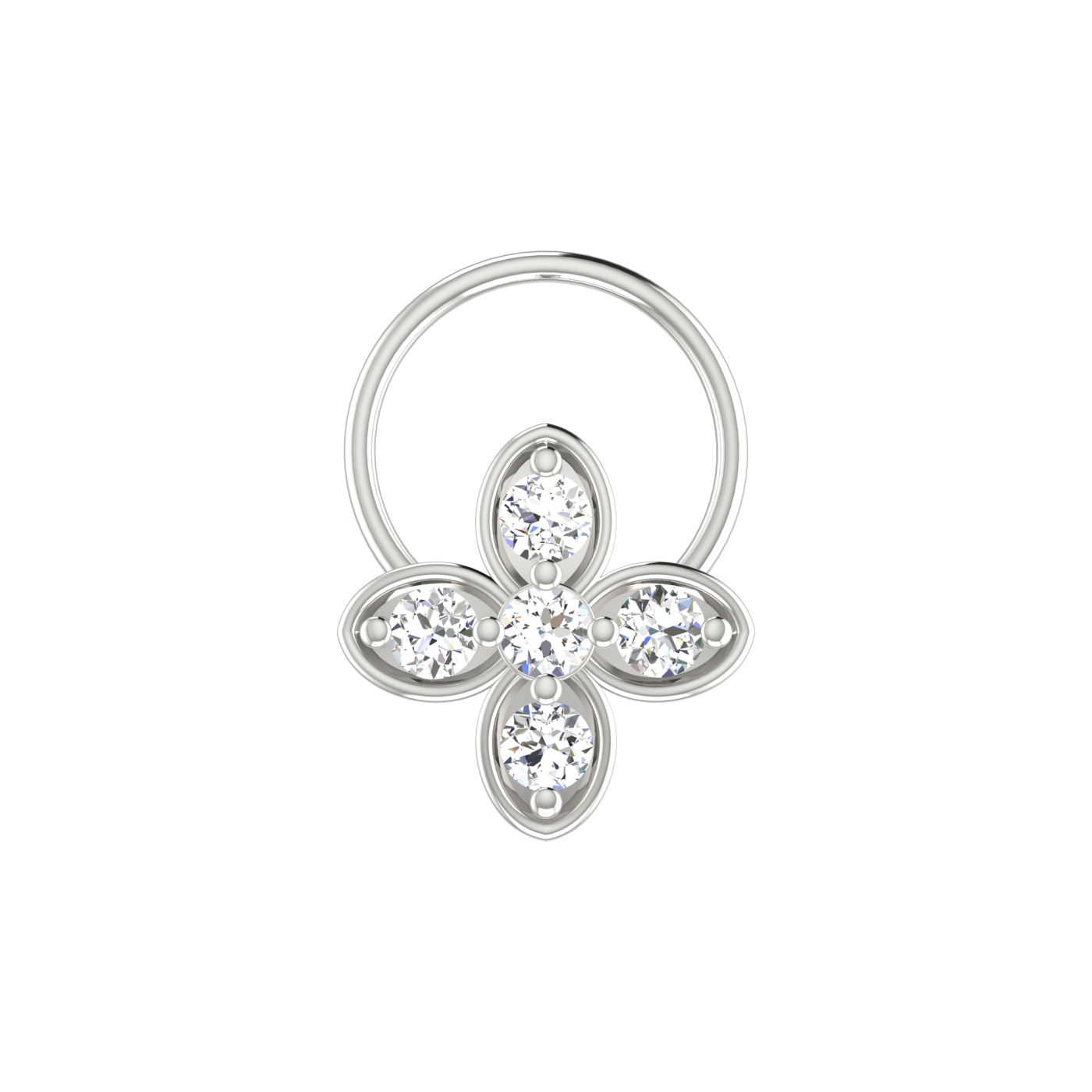 Signature Blossom Glow 0.15 Ct Lab Grown Diamond Nose Pin