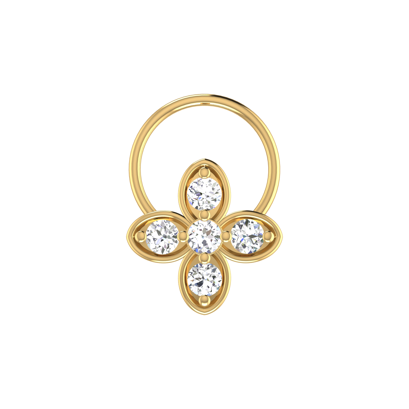Signature Blossom Glow 0.15 Ct Lab Grown Diamond Nose Pin