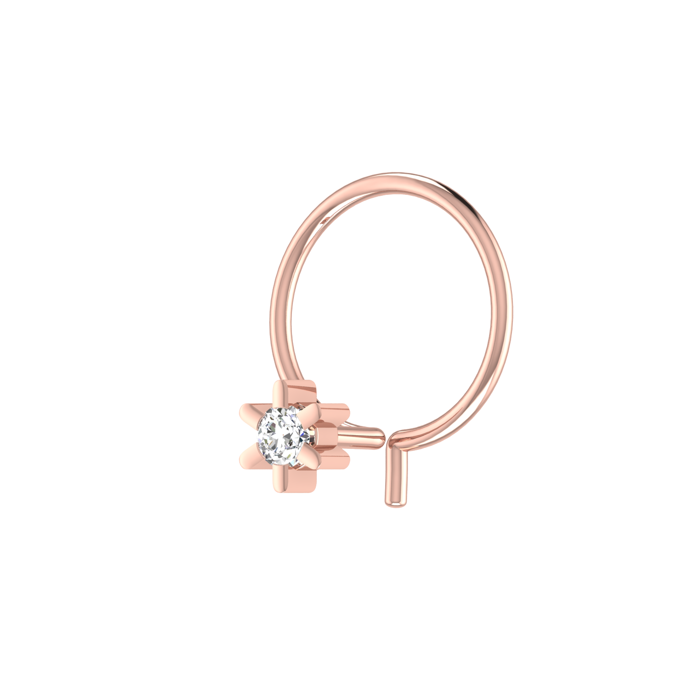 0.03 Carat Natural Diamond Nose Pin - HI Color, VS-SI Clarity.