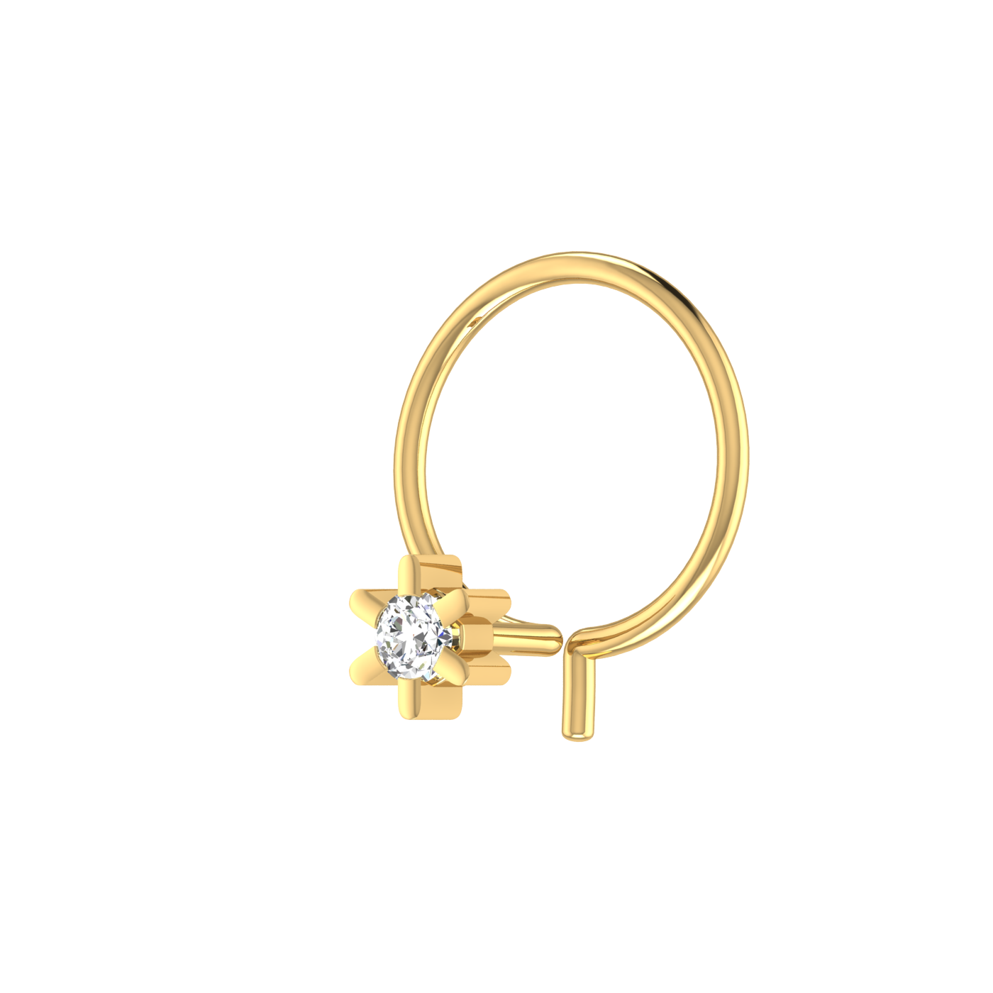 0.03 Carat Natural Diamond Nose Pin - HI Color, VS-SI Clarity.