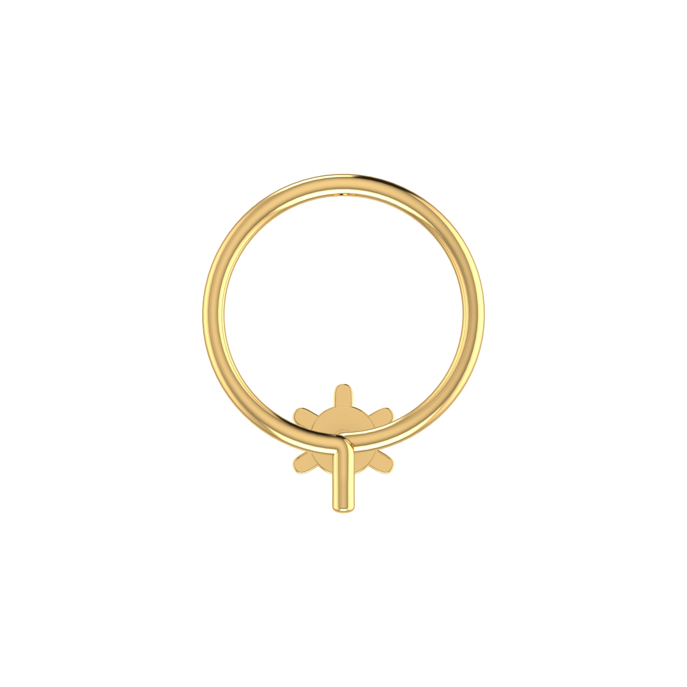 0.03 Carat Natural Diamond Nose Pin - HI Color, VS-SI Clarity.