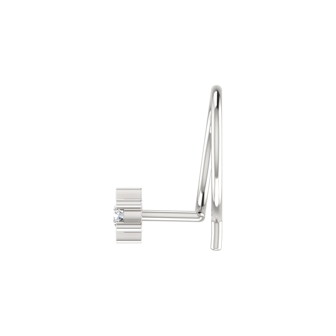 0.03 Carat Natural Diamond Nose Pin - HI Color, VS-SI Clarity.