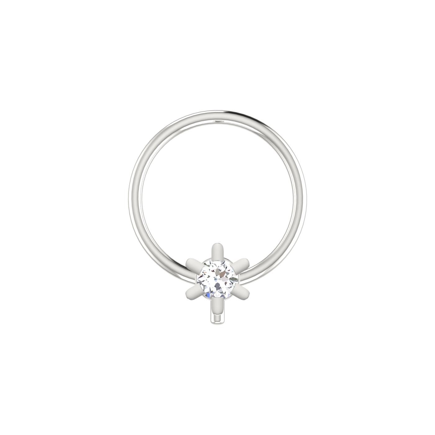 0.03 Carat Natural Diamond Nose Pin - HI Color, VS-SI Clarity.