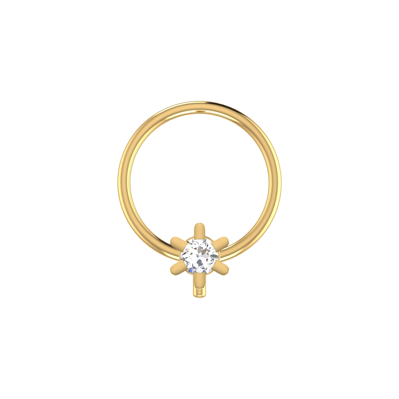 0.03 Carat Natural Diamond Nose Pin - HI Color, VS-SI Clarity.