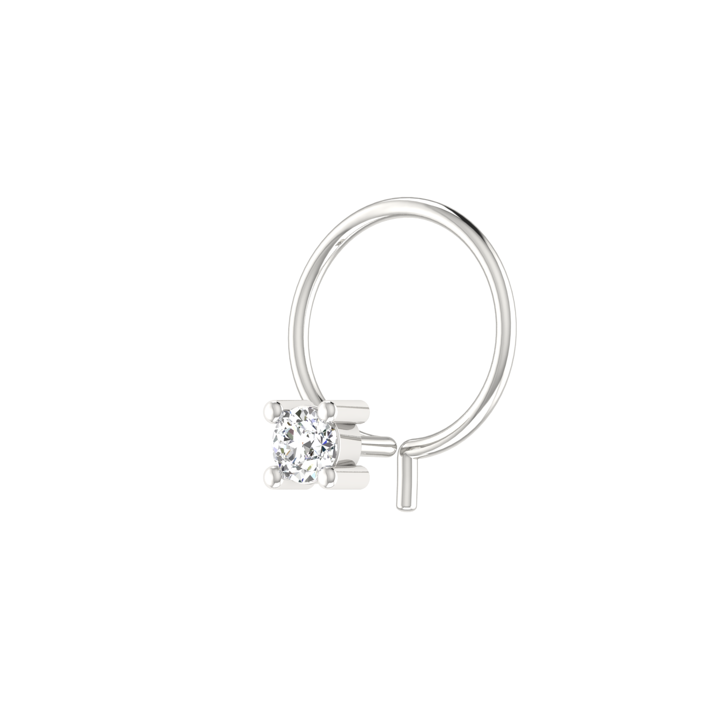 0.06 Carat Natural Diamond Nose Pin - HI Color, VS-SI Clarity.