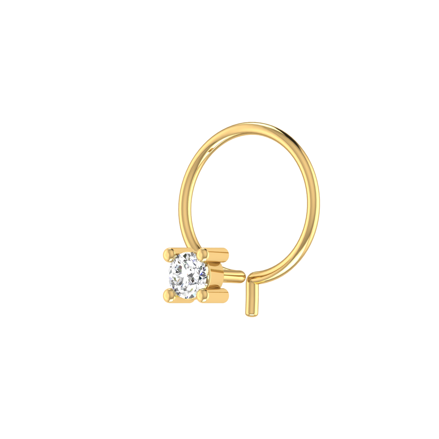 0.06 Carat Natural Diamond Nose Pin - HI Color, VS-SI Clarity.