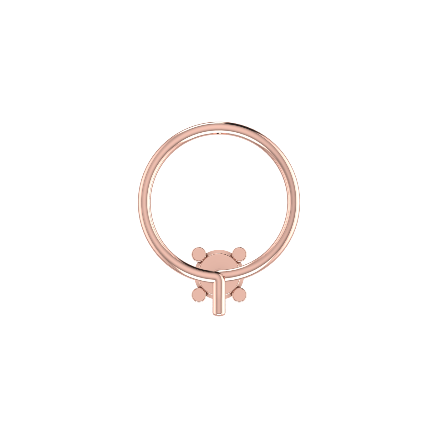 0.06 Carat Natural Diamond Nose Pin - HI Color, VS-SI Clarity.