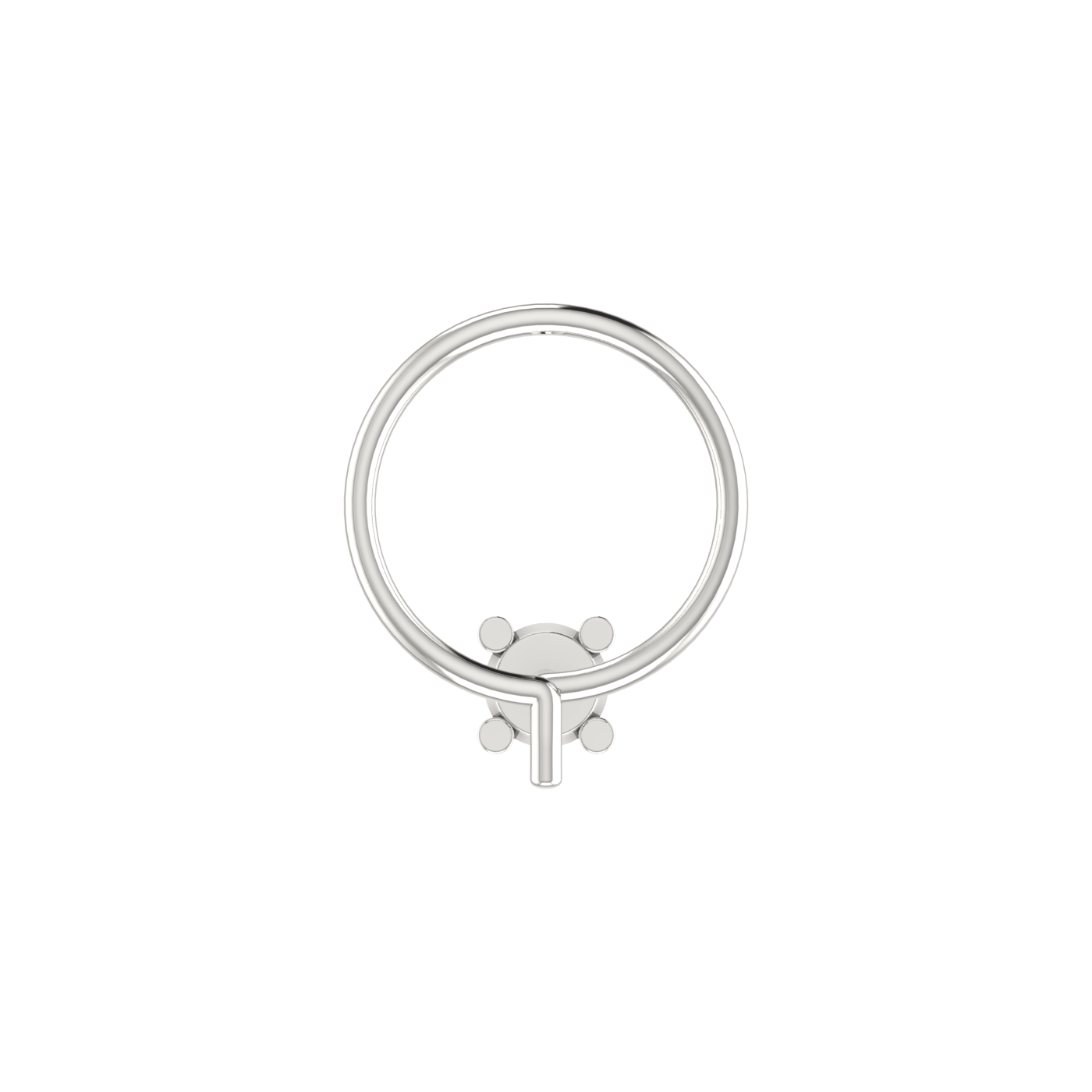 0.06 Carat Natural Diamond Nose Pin - HI Color, VS-SI Clarity.