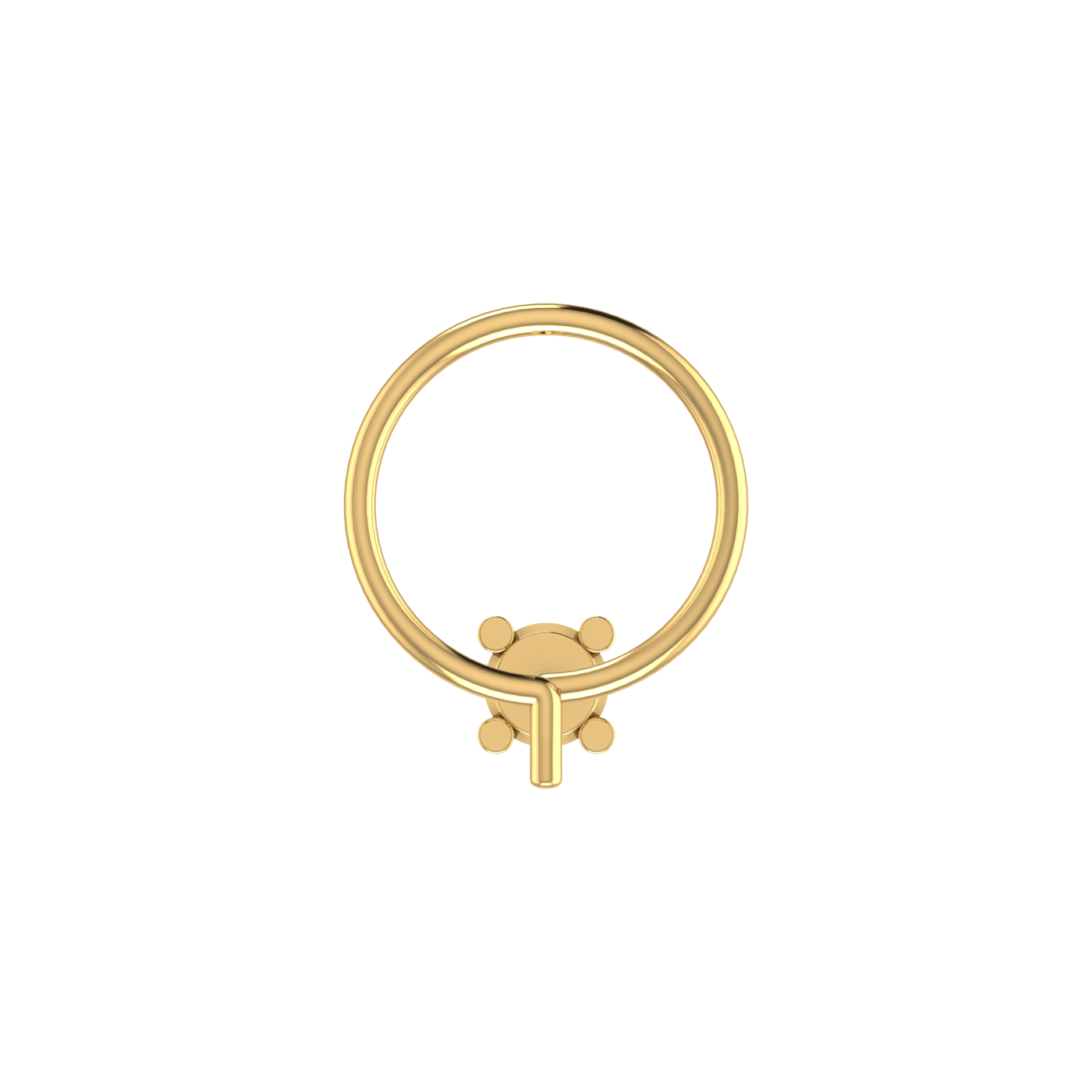 0.06 Carat Natural Diamond Nose Pin - HI Color, VS-SI Clarity.