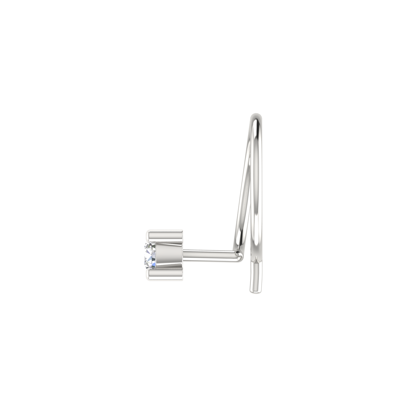 0.06 Carat Natural Diamond Nose Pin - HI Color, VS-SI Clarity.